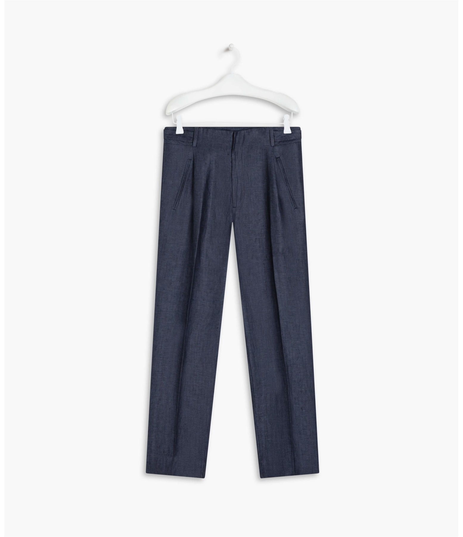 Calça Linho  Cairo Fishbone Marinho