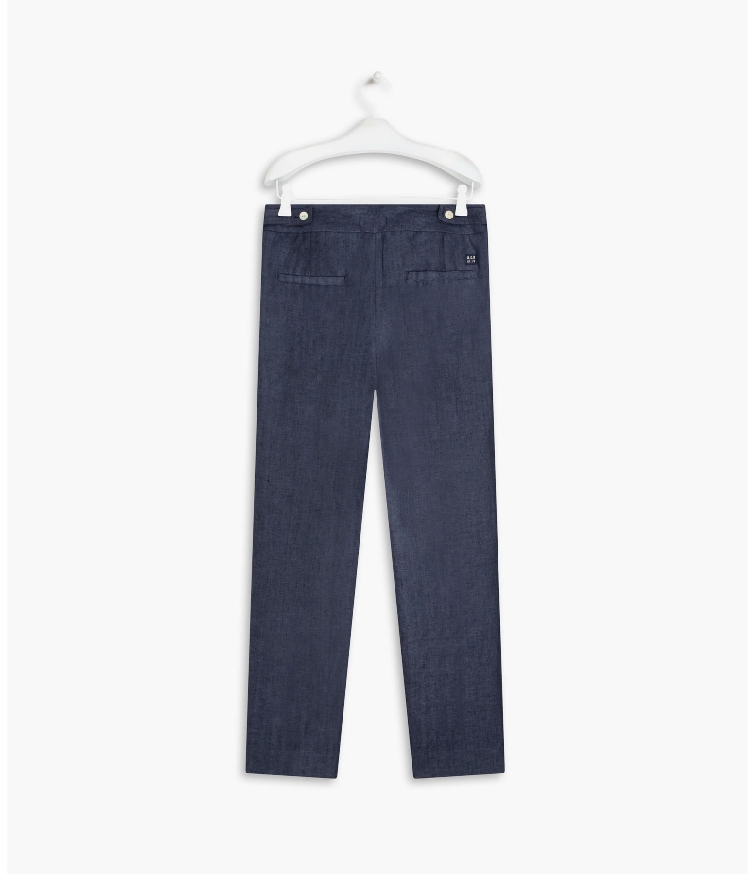 Calça Linho  Cairo Fishbone Marinho