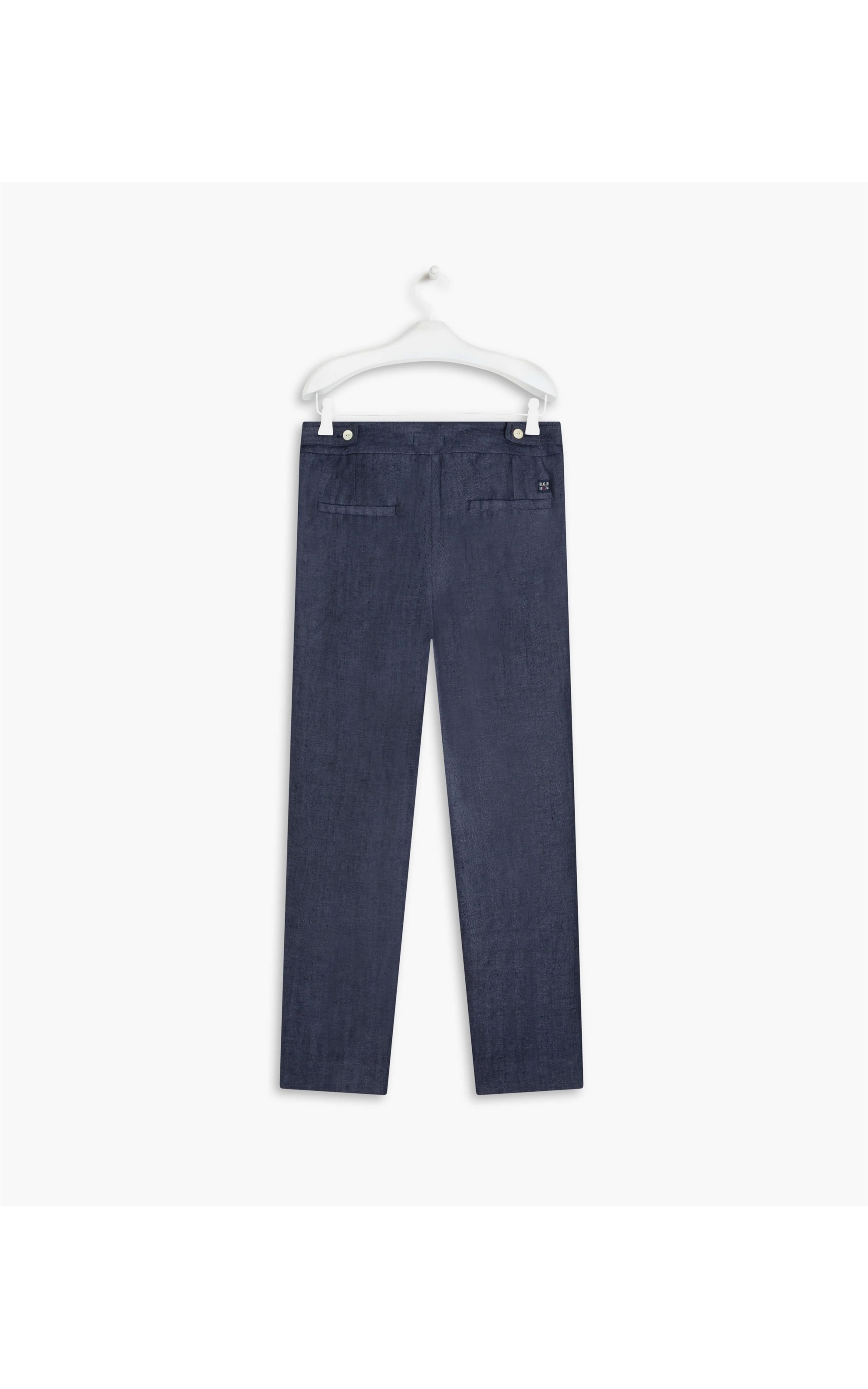 Calça Linho  Cairo Fishbone Marinho