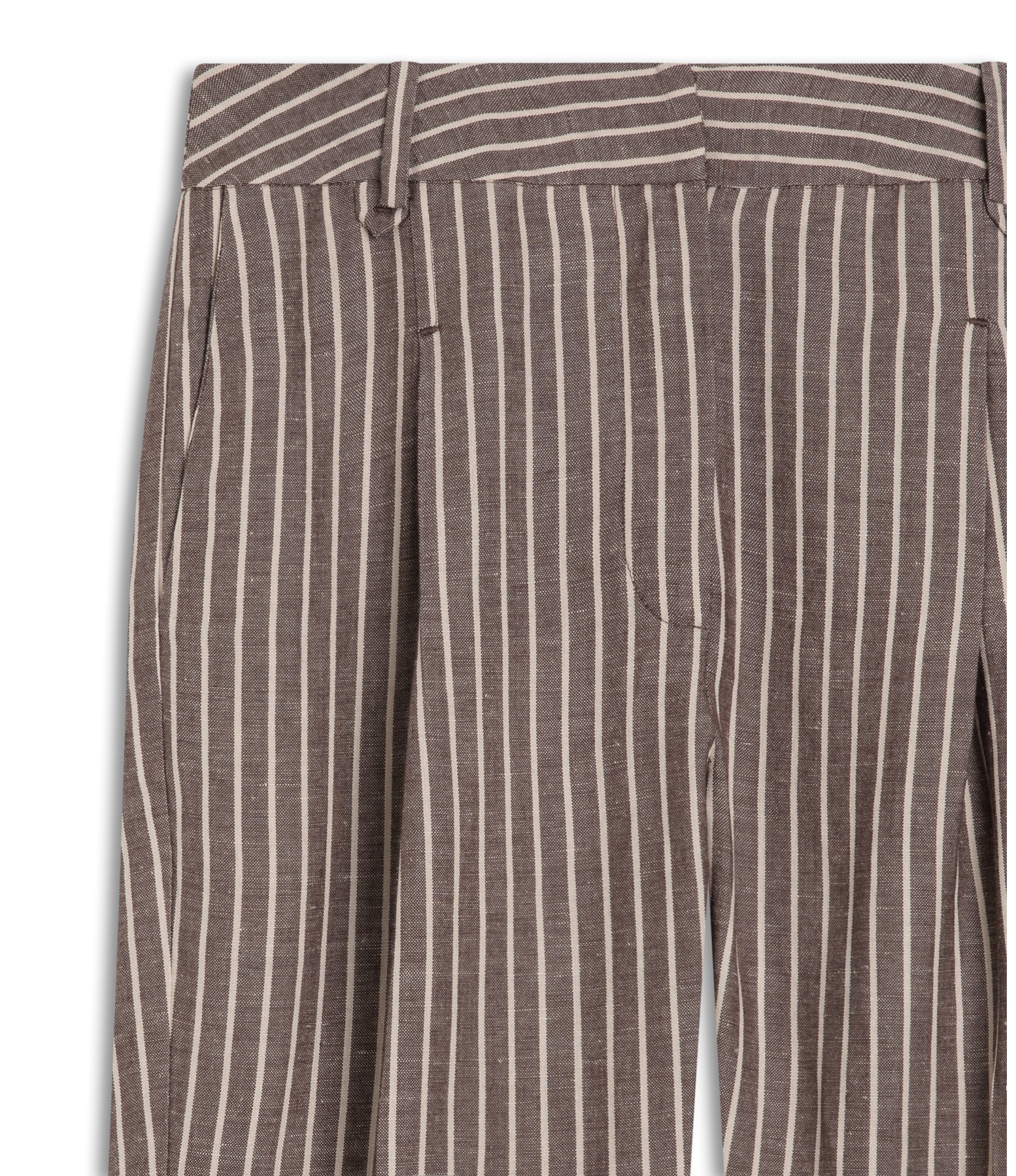 Calça Linho  Carrot  Striped Marrom