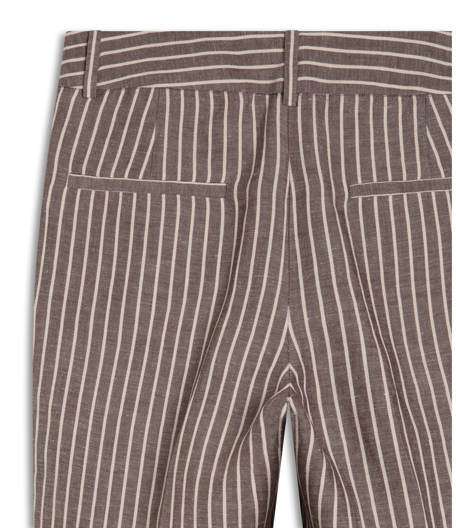 Calça Linho  Carrot  Striped Marrom