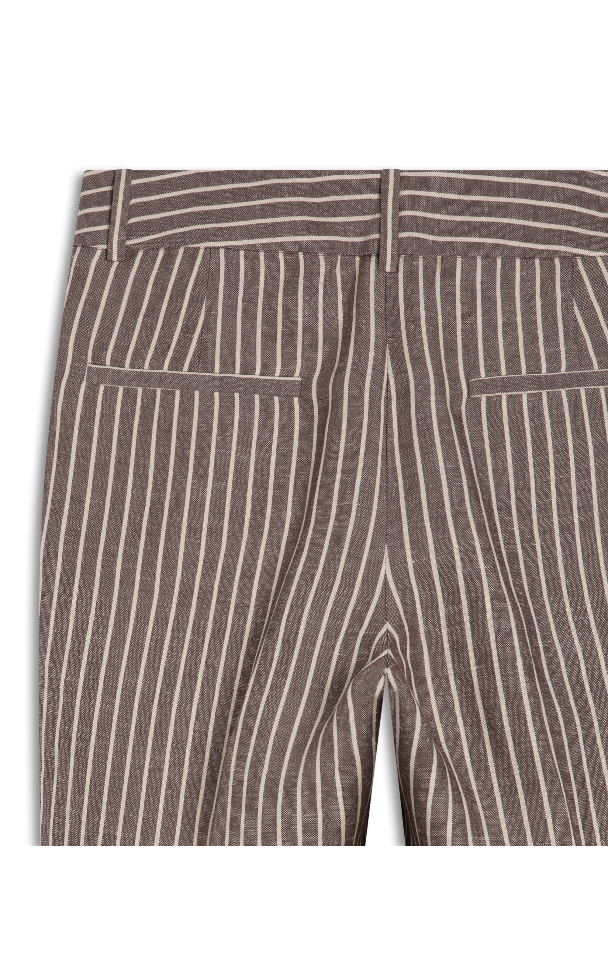 Calça Linho  Carrot  Striped Marrom