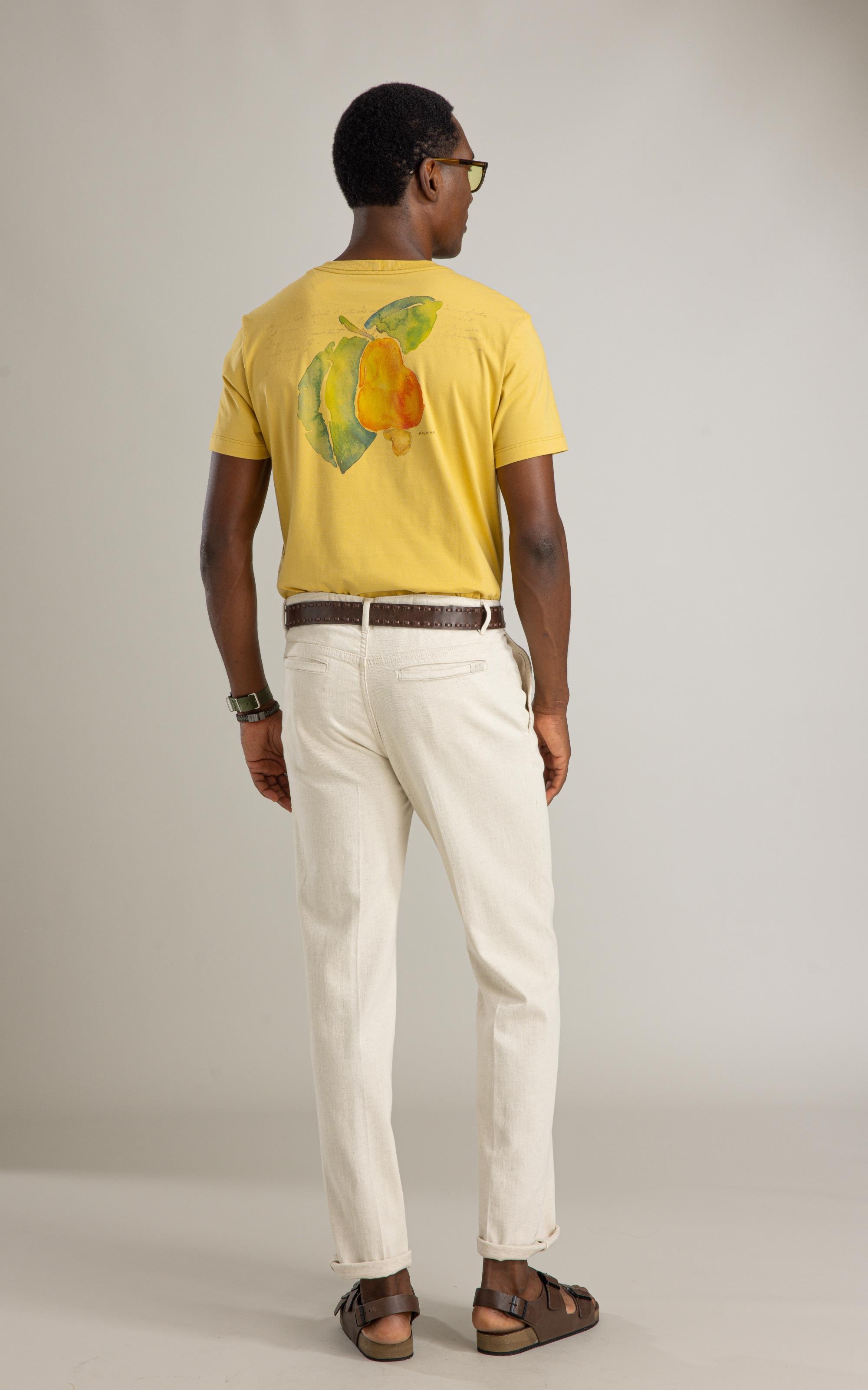 Calça Linho  Chino Bambulino Natural
