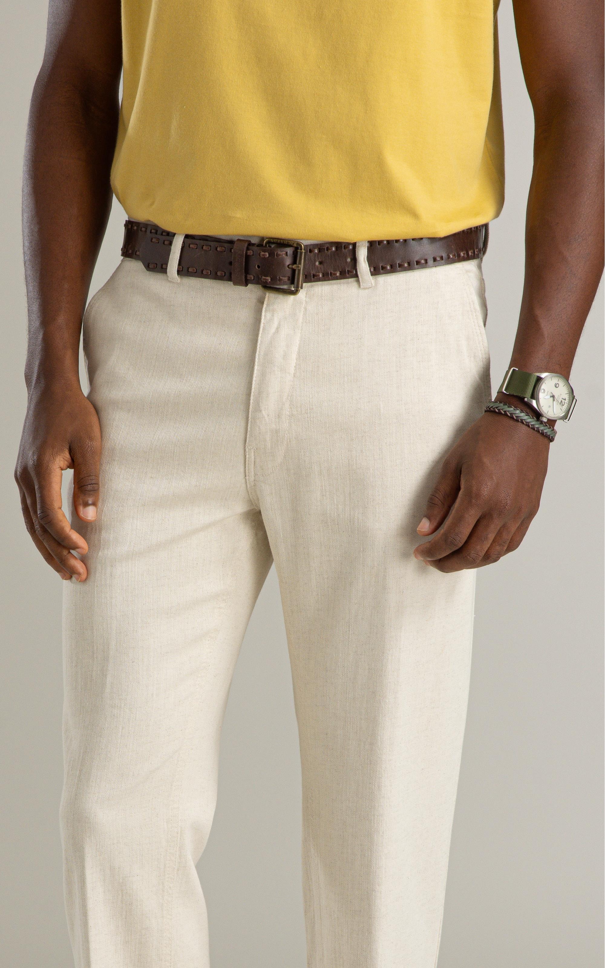 Calça Linho  Chino Bambulino Natural