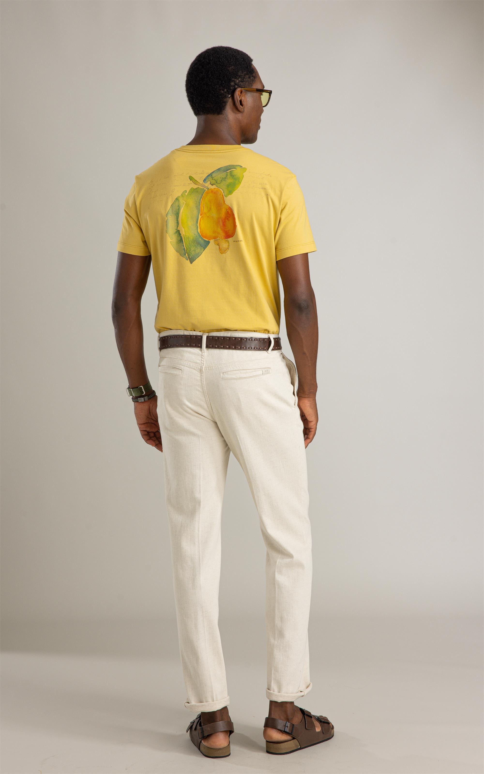 Calça Linho  Chino Bambulino Natural
