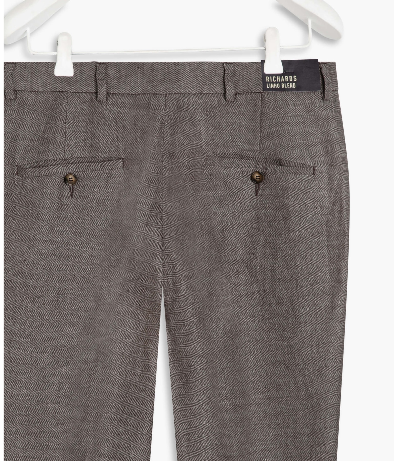 Calça Linho  Chino Chevil  Marrom