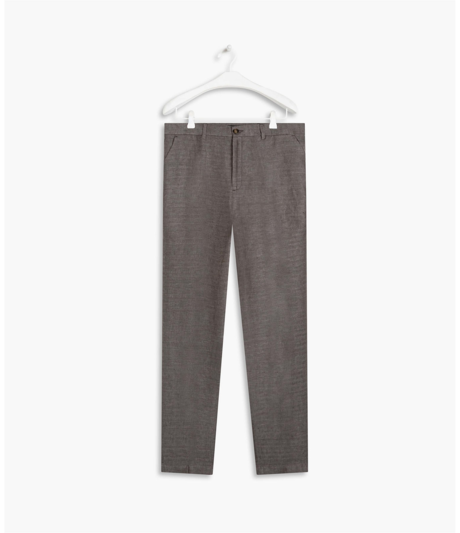 Calça Linho  Chino Chevil  Marrom