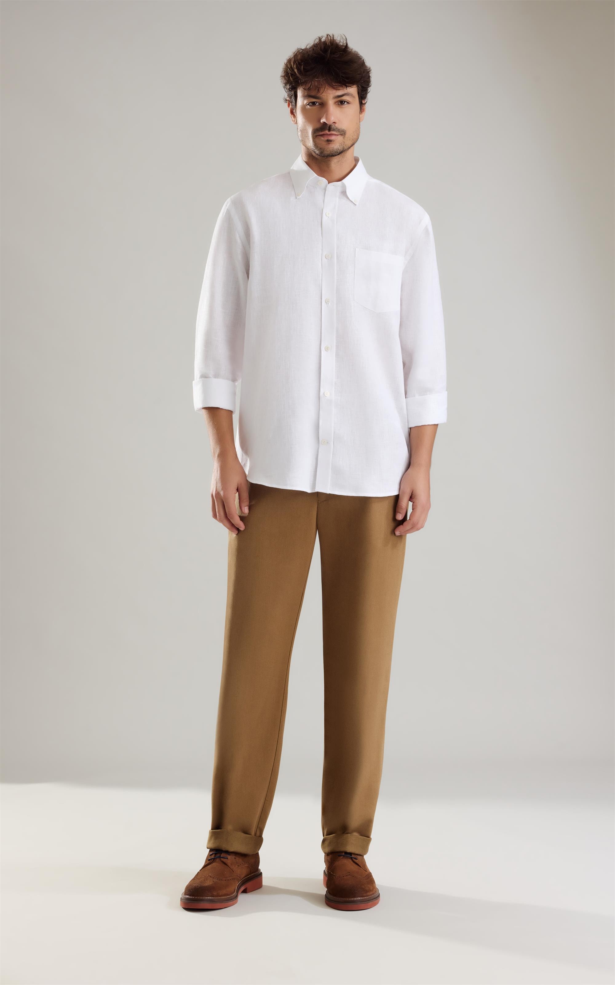 Calça Linho  Chino Estonia Caqui