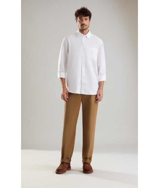 Calça Linho  Chino Estonia Caqui
