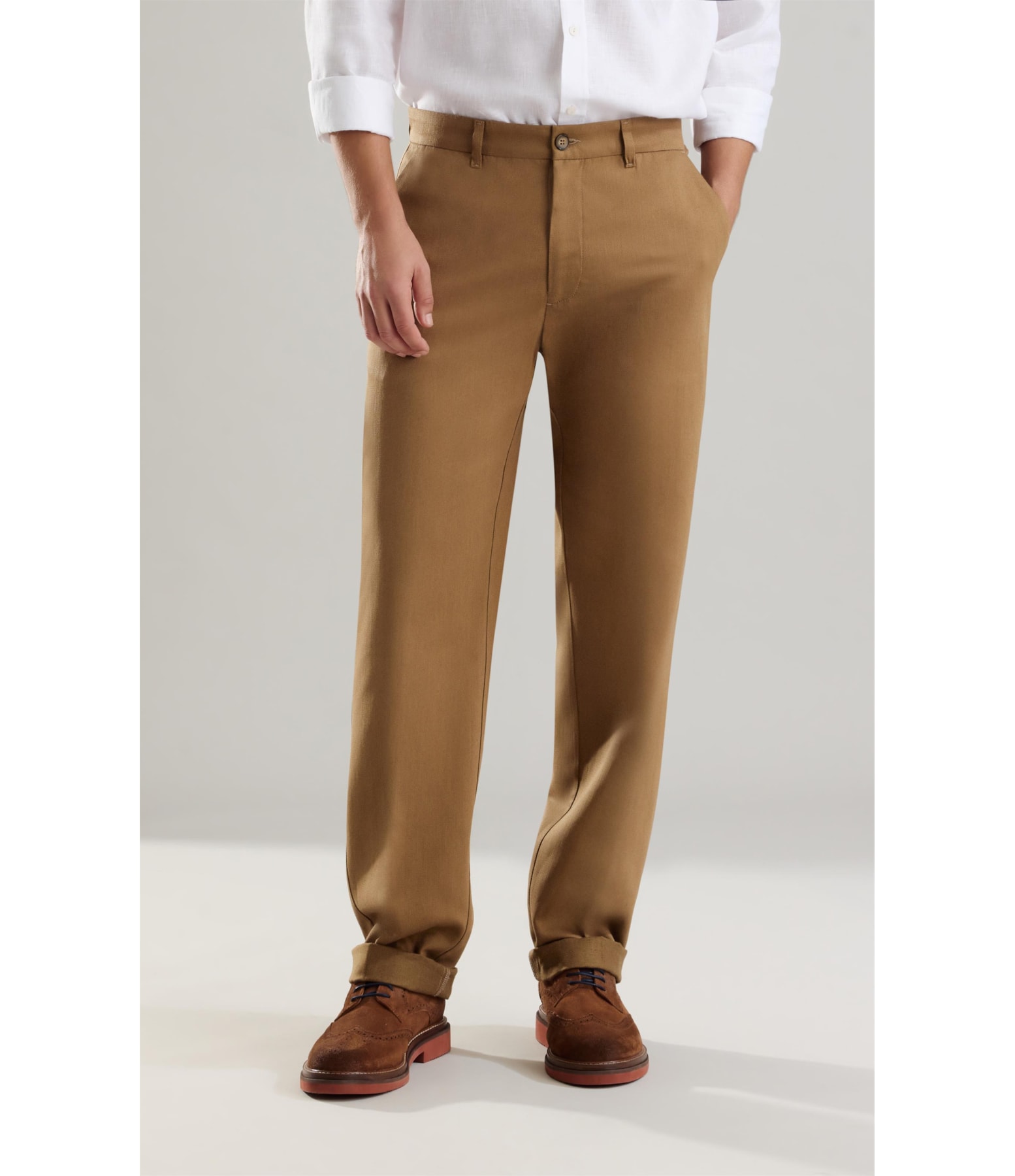 Calça Linho  Chino Estonia Caqui