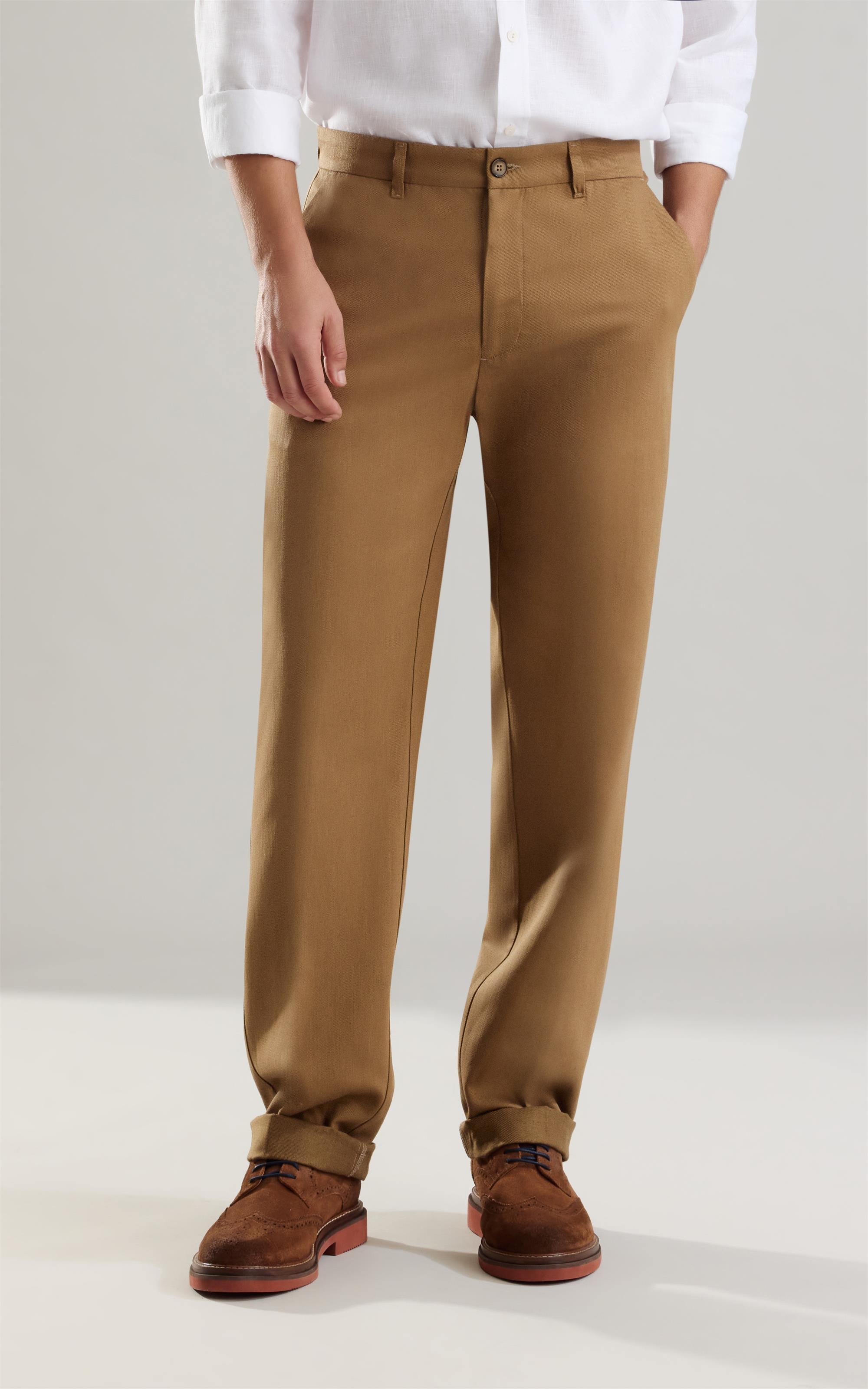 Calça Linho  Chino Estonia Caqui