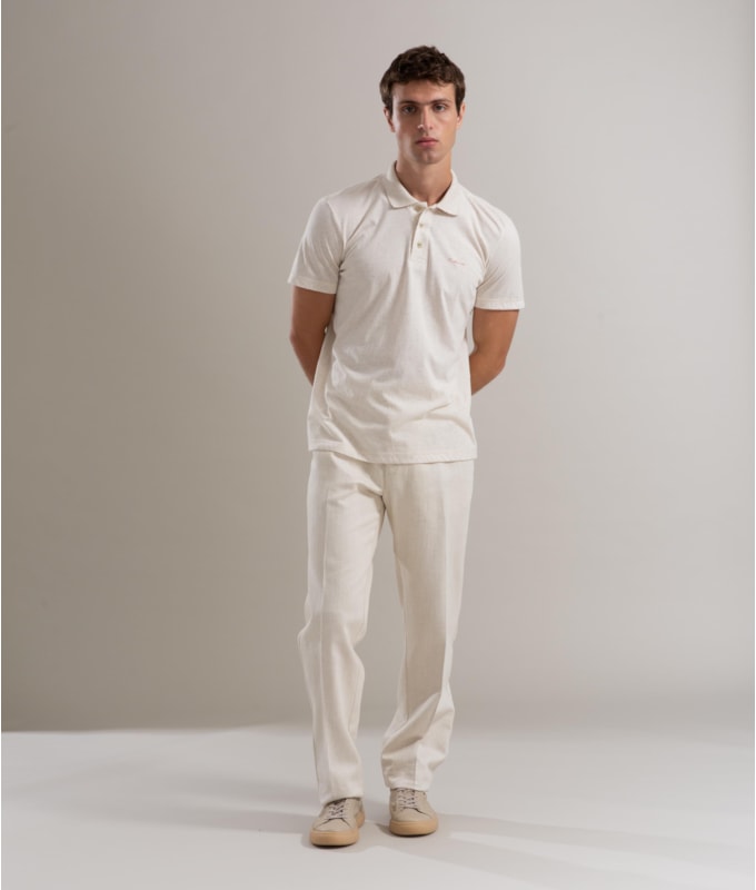 Calça Linho  Chino Estonia Natural