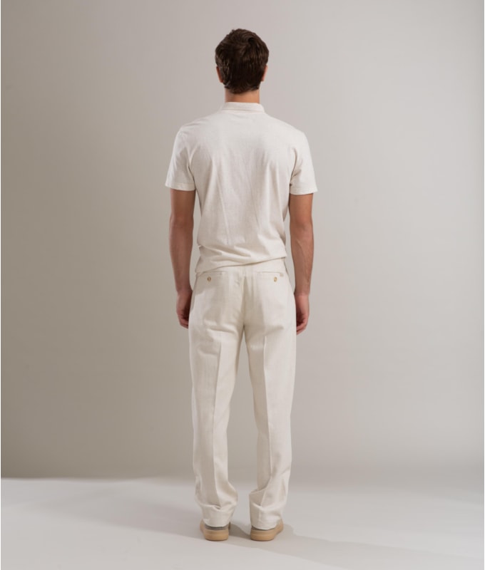 Calça Linho  Chino Estonia Natural