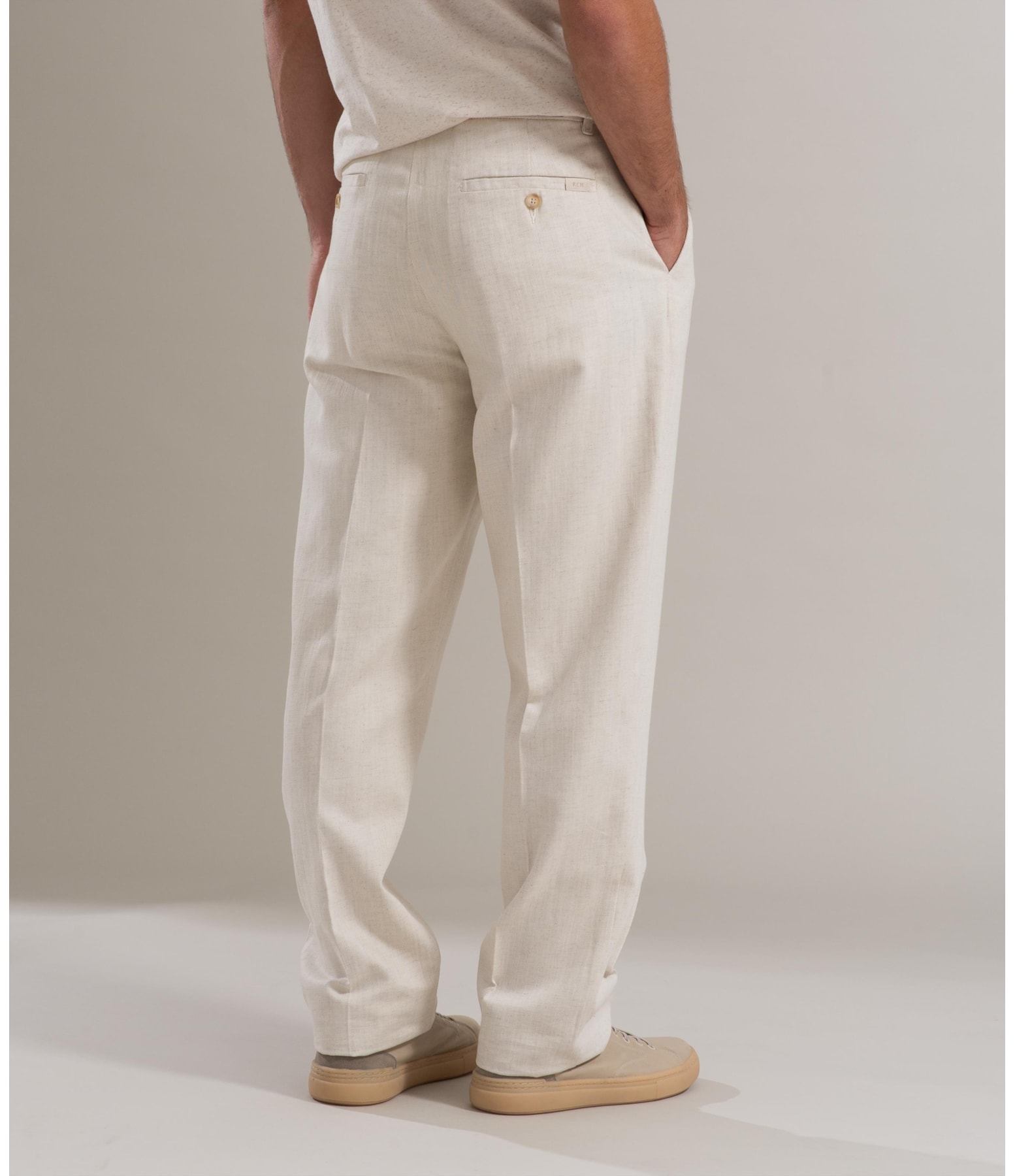 Calça Linho  Chino Estonia Natural