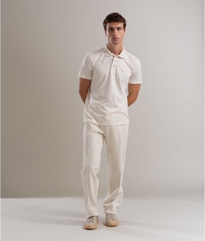 Calça Linho  Chino Estonia Natural