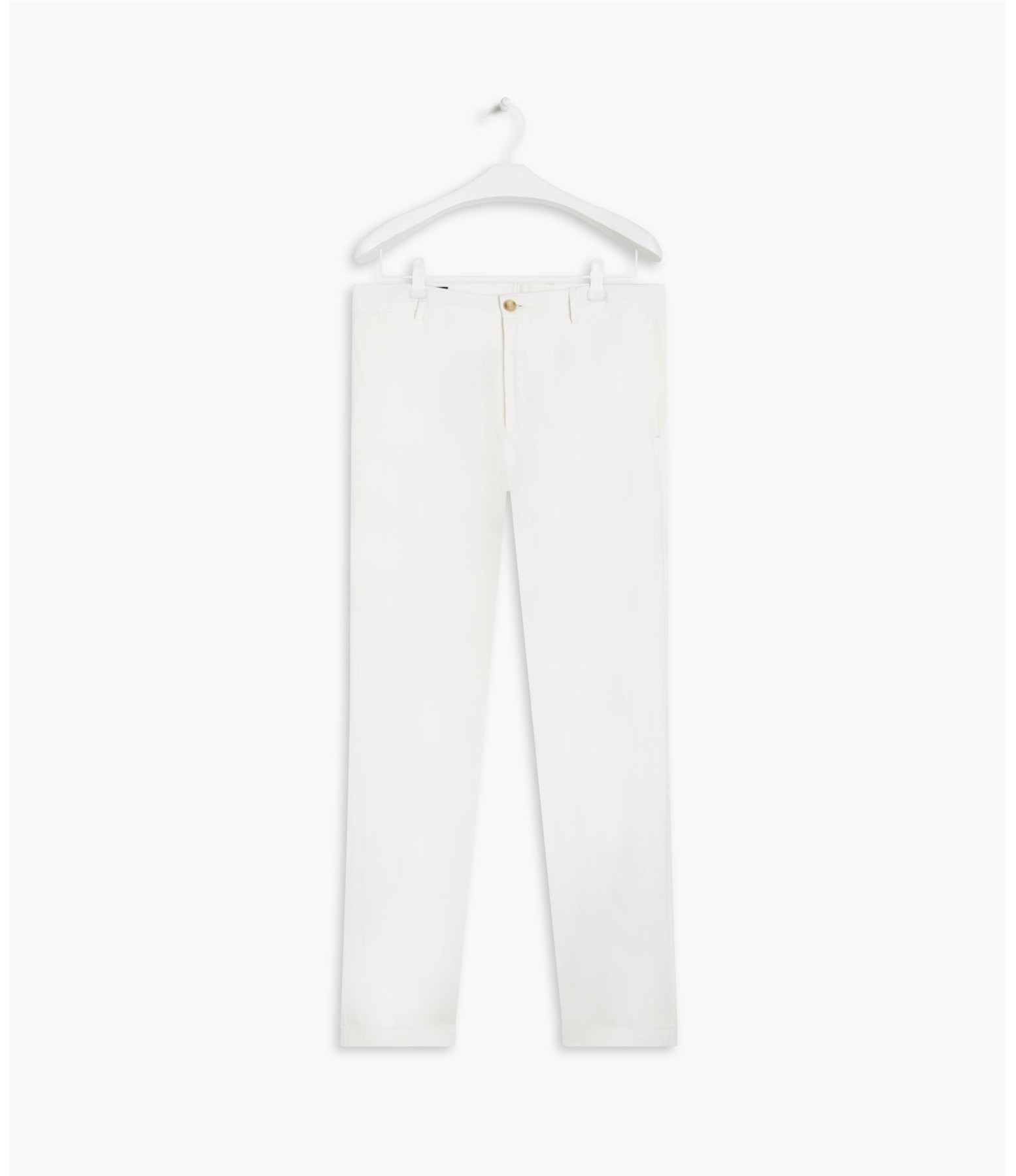 Calça Linho  Chino  Herringbone Off White