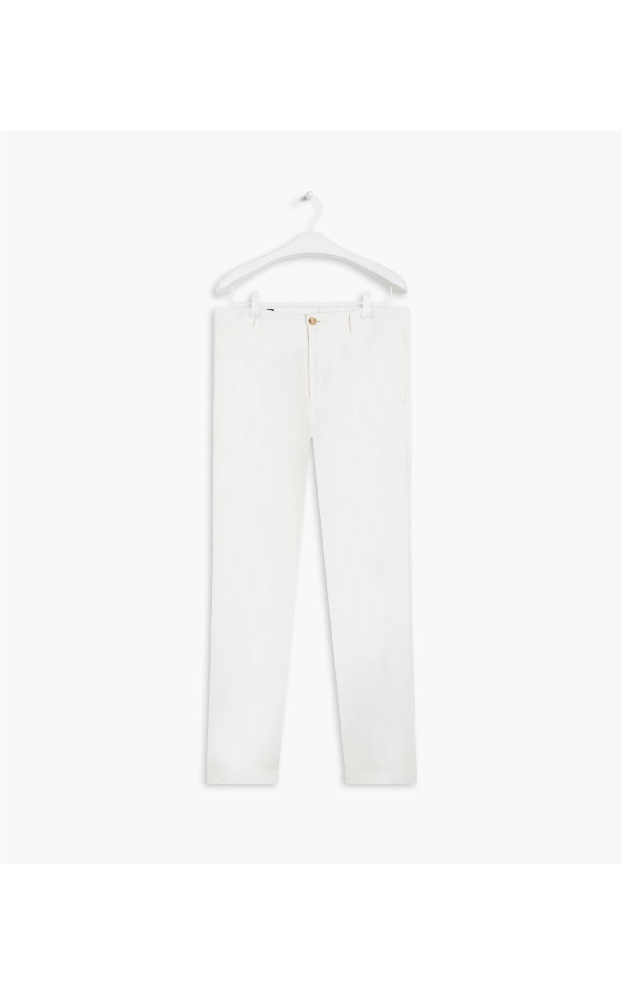 Calça Linho  Chino  Herringbone Off White