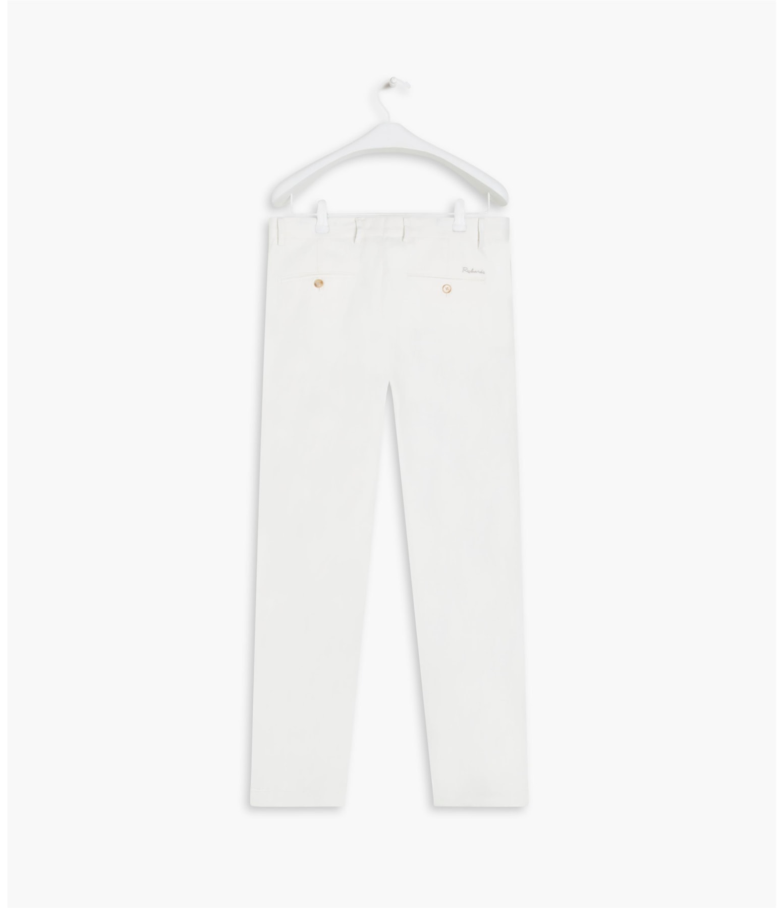 Calça Linho  Chino  Herringbone Off White