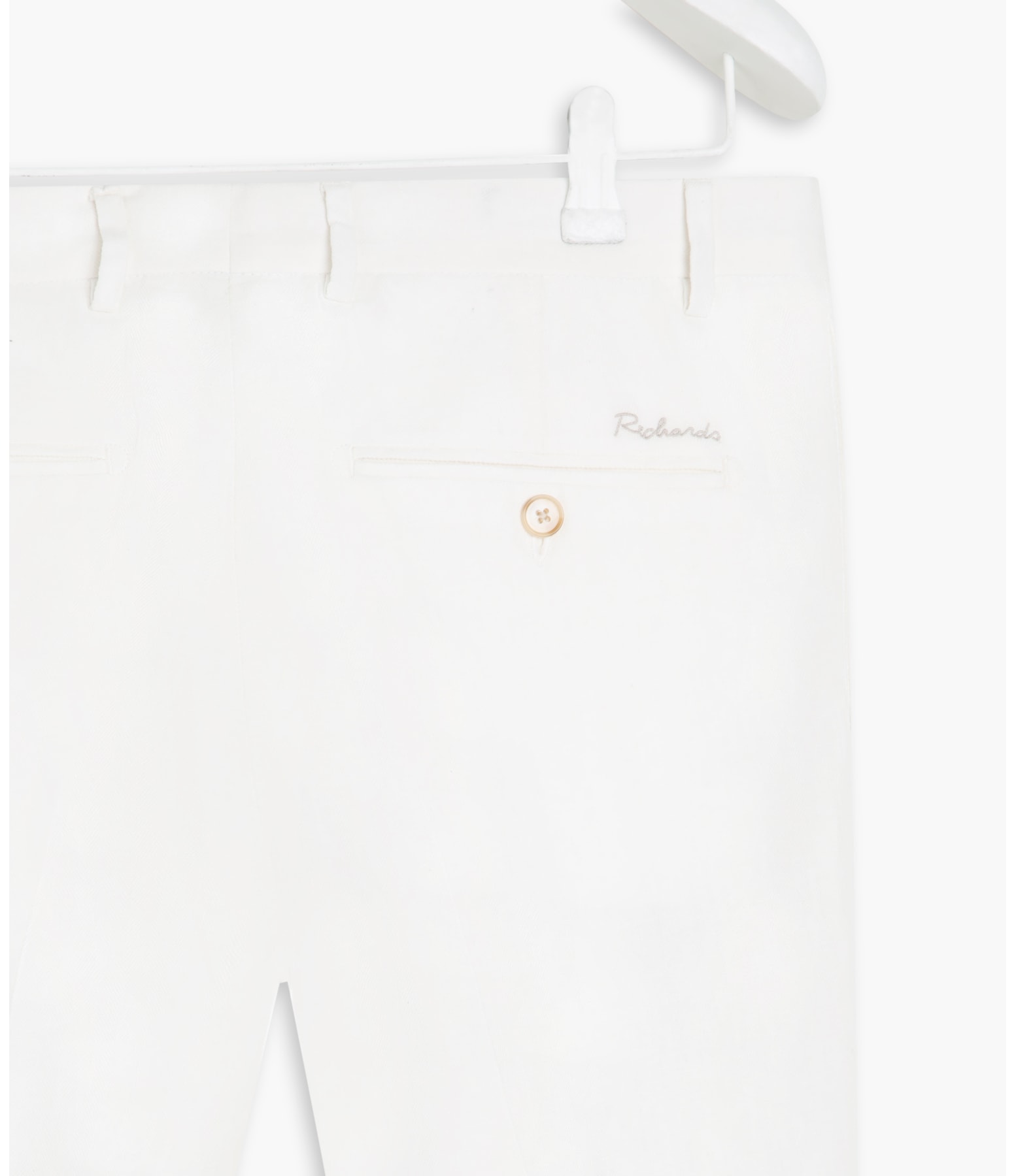 Calça Linho  Chino  Herringbone Off White