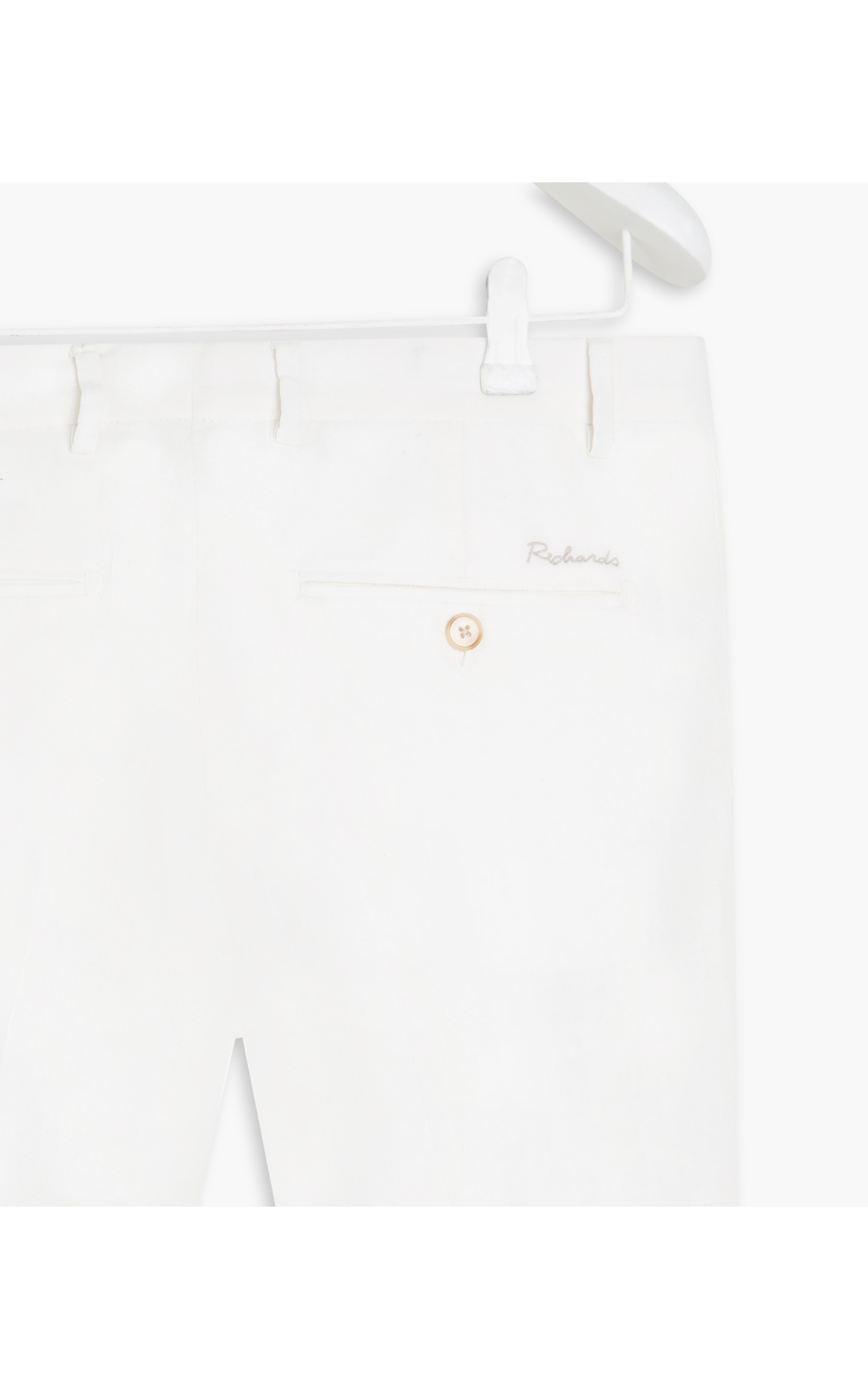 Calça Linho  Chino  Herringbone Off White