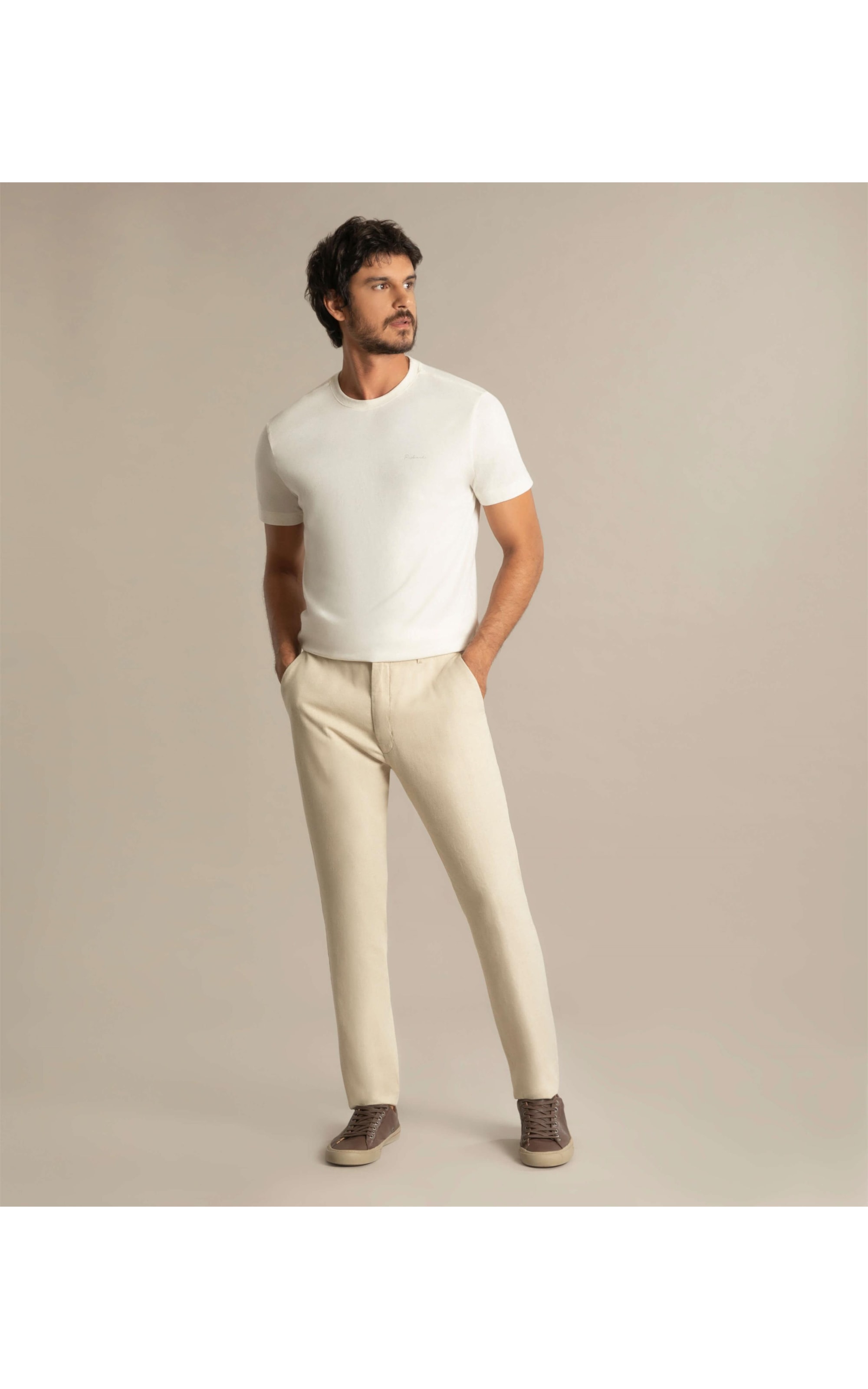 Calça Linho  Chino Lagatto Natural