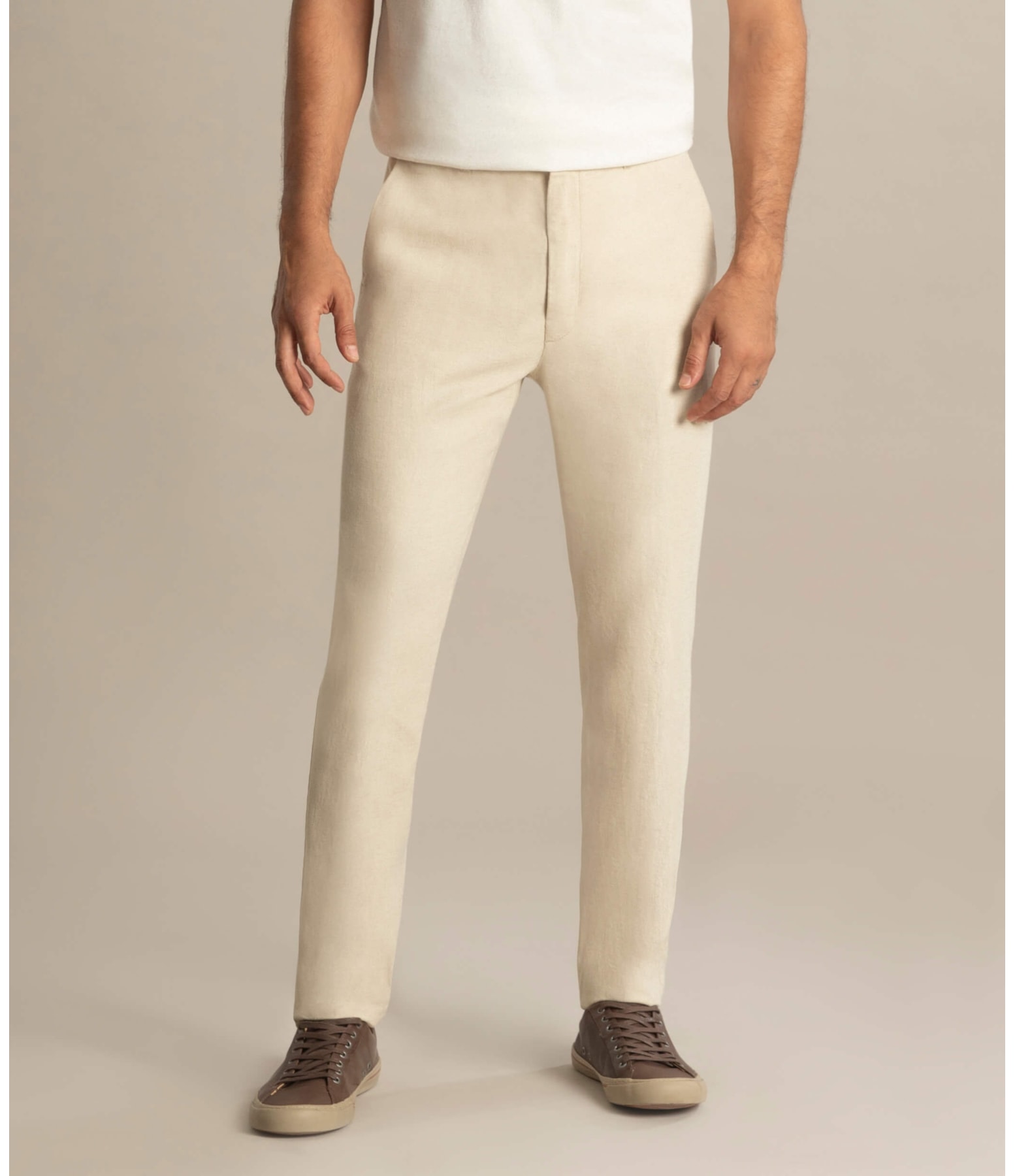 Calça Linho  Chino Lagatto Natural