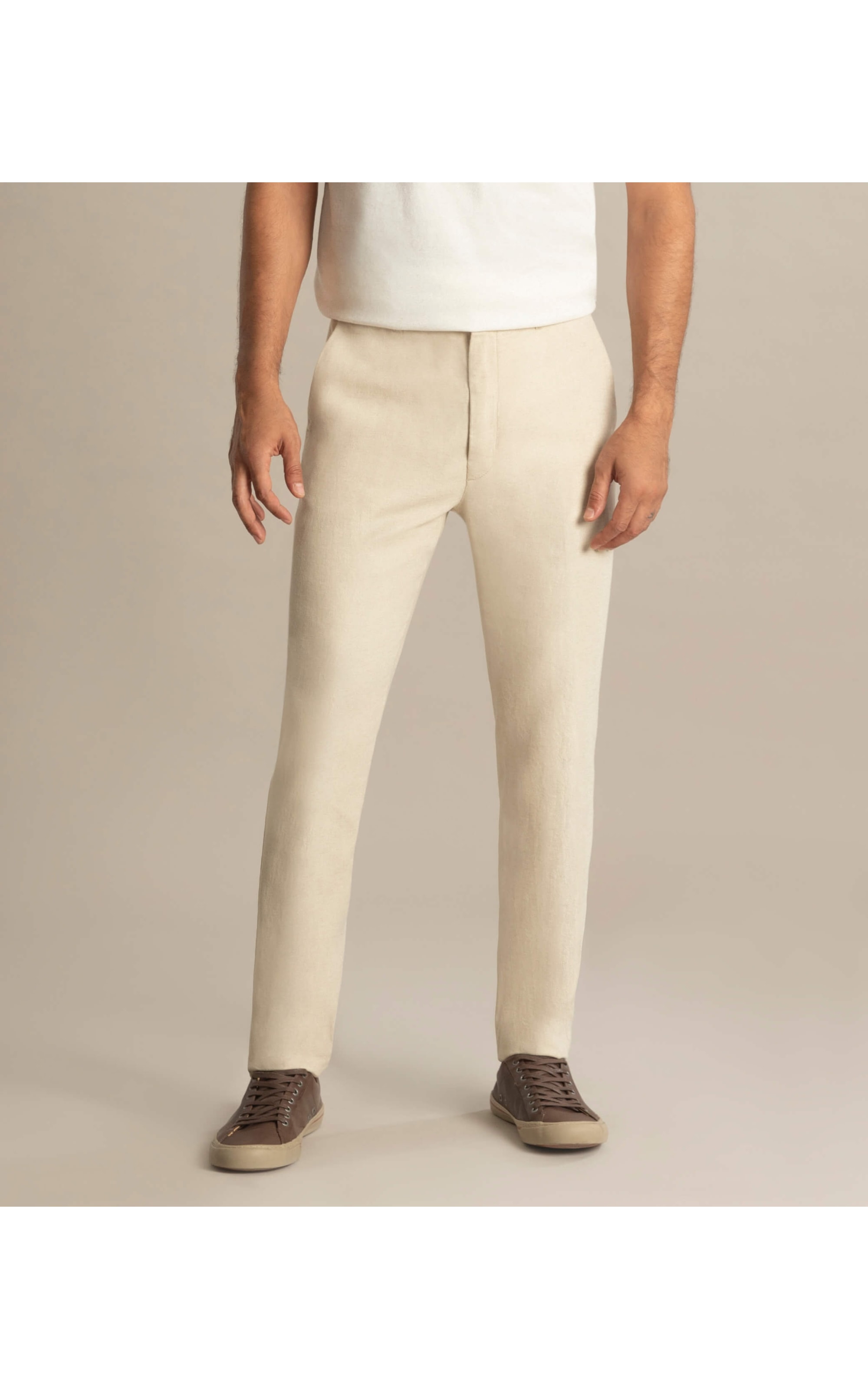 Calça Linho  Chino Lagatto Natural
