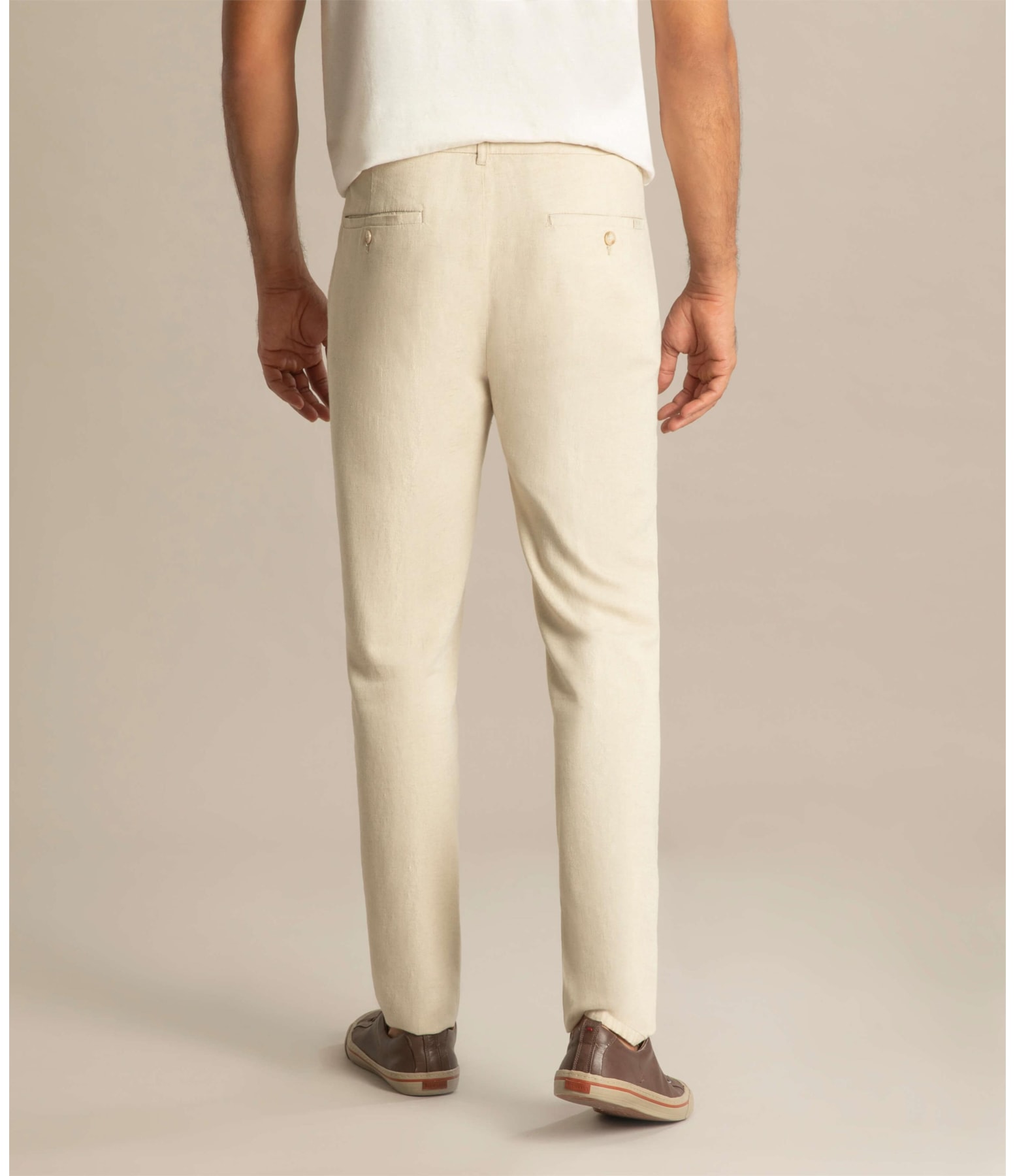 Calça Linho  Chino Lagatto Natural