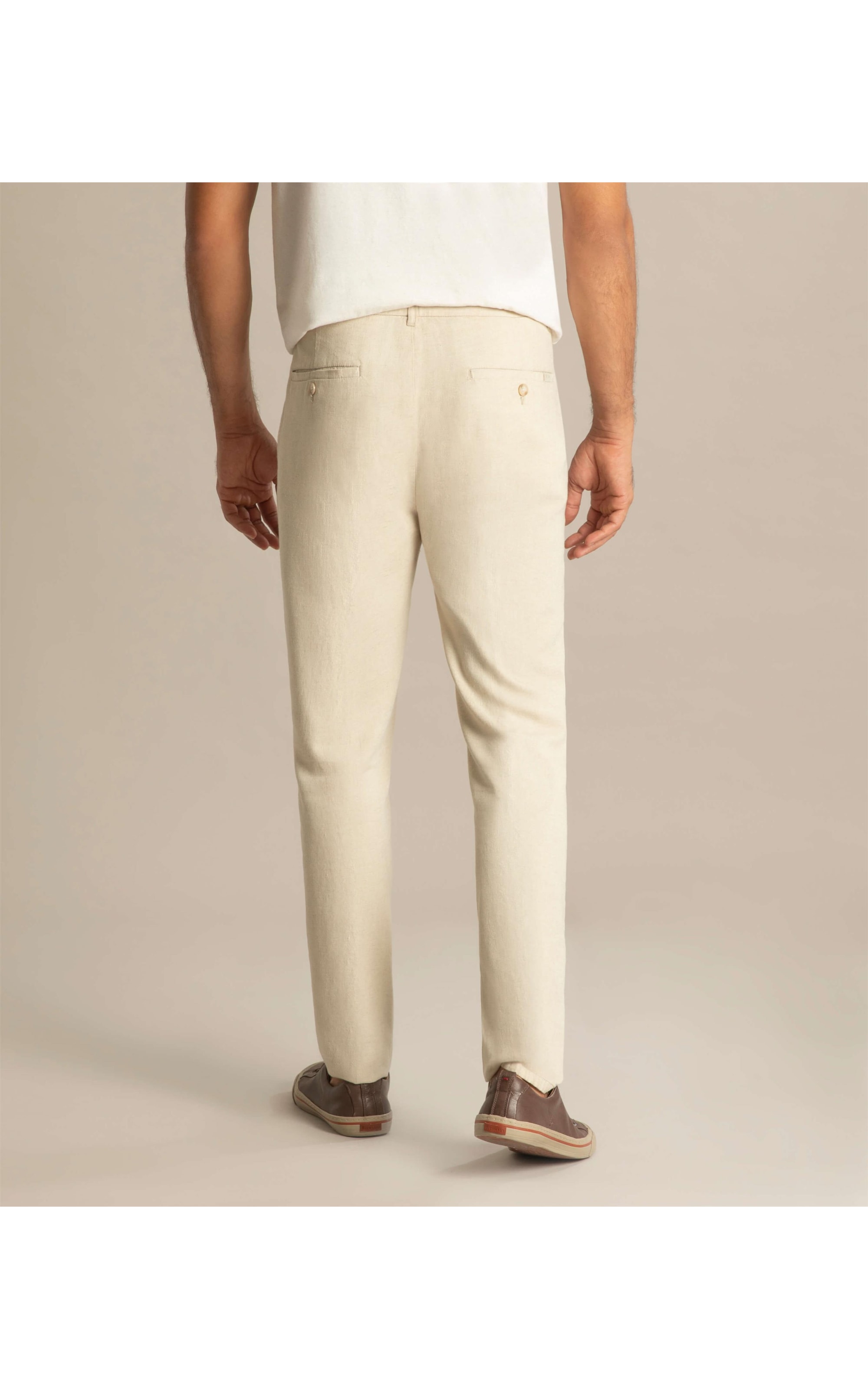 Calça Linho  Chino Lagatto Natural