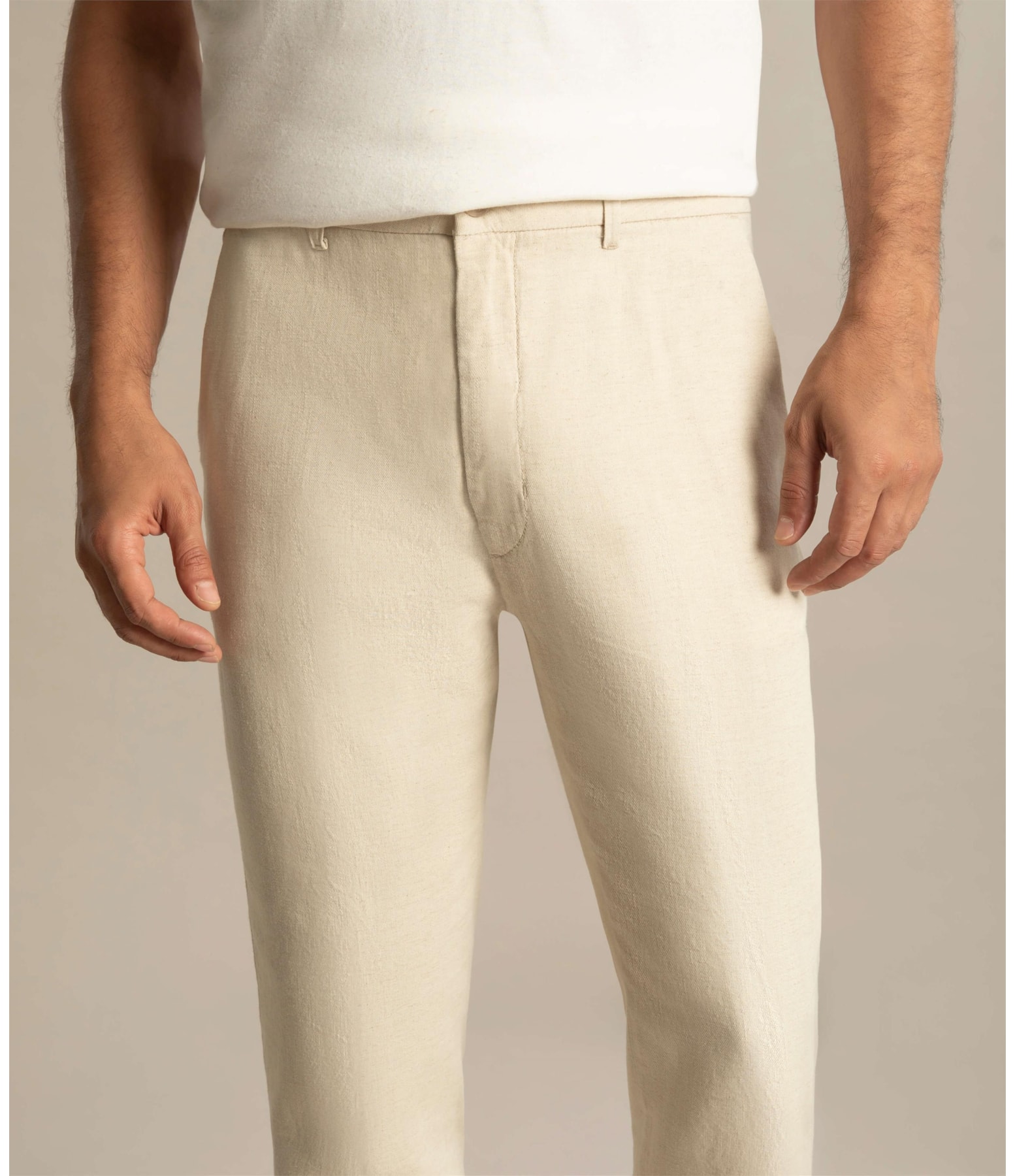 Calça Linho  Chino Lagatto Natural