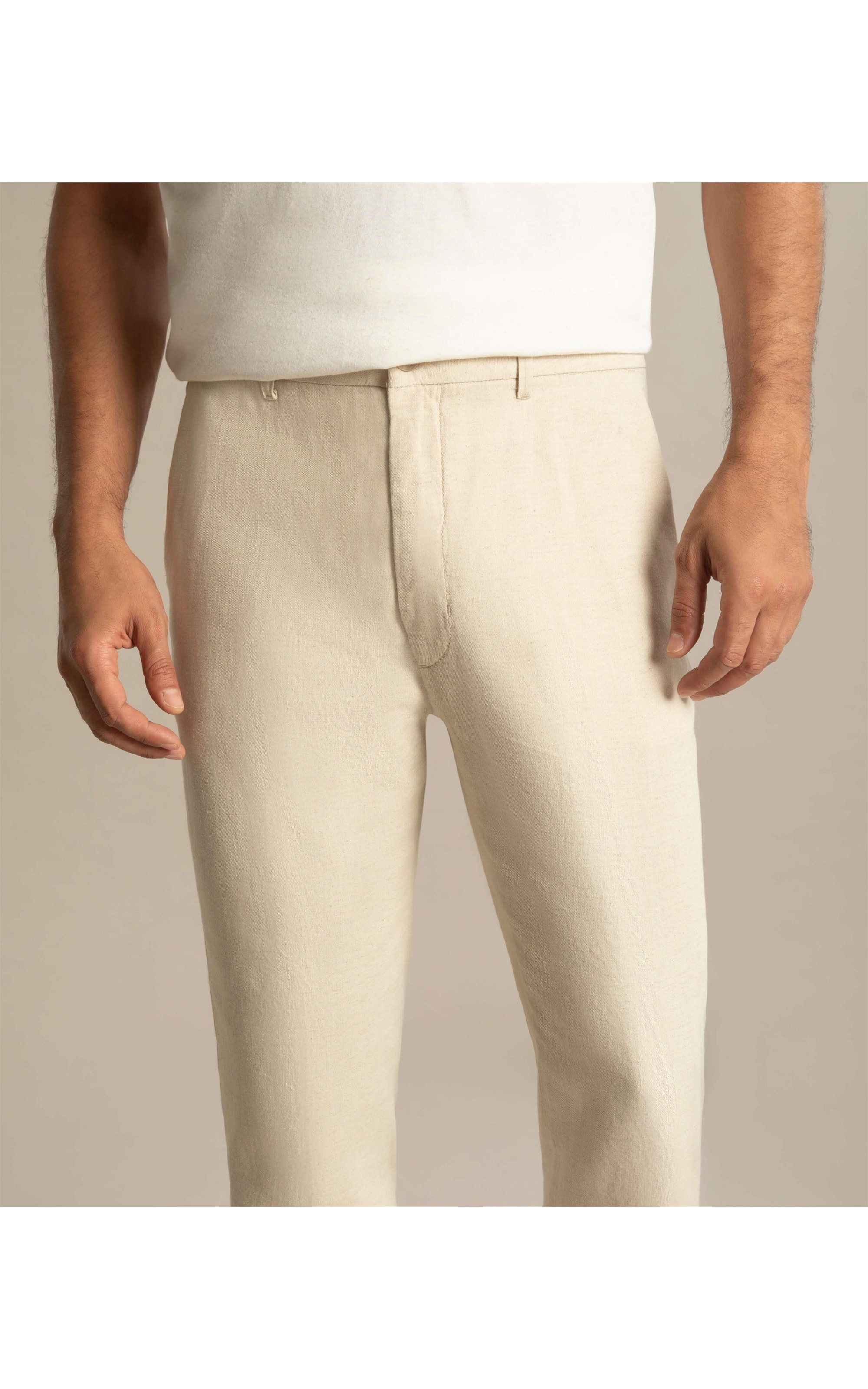 Calça Linho  Chino Lagatto Natural