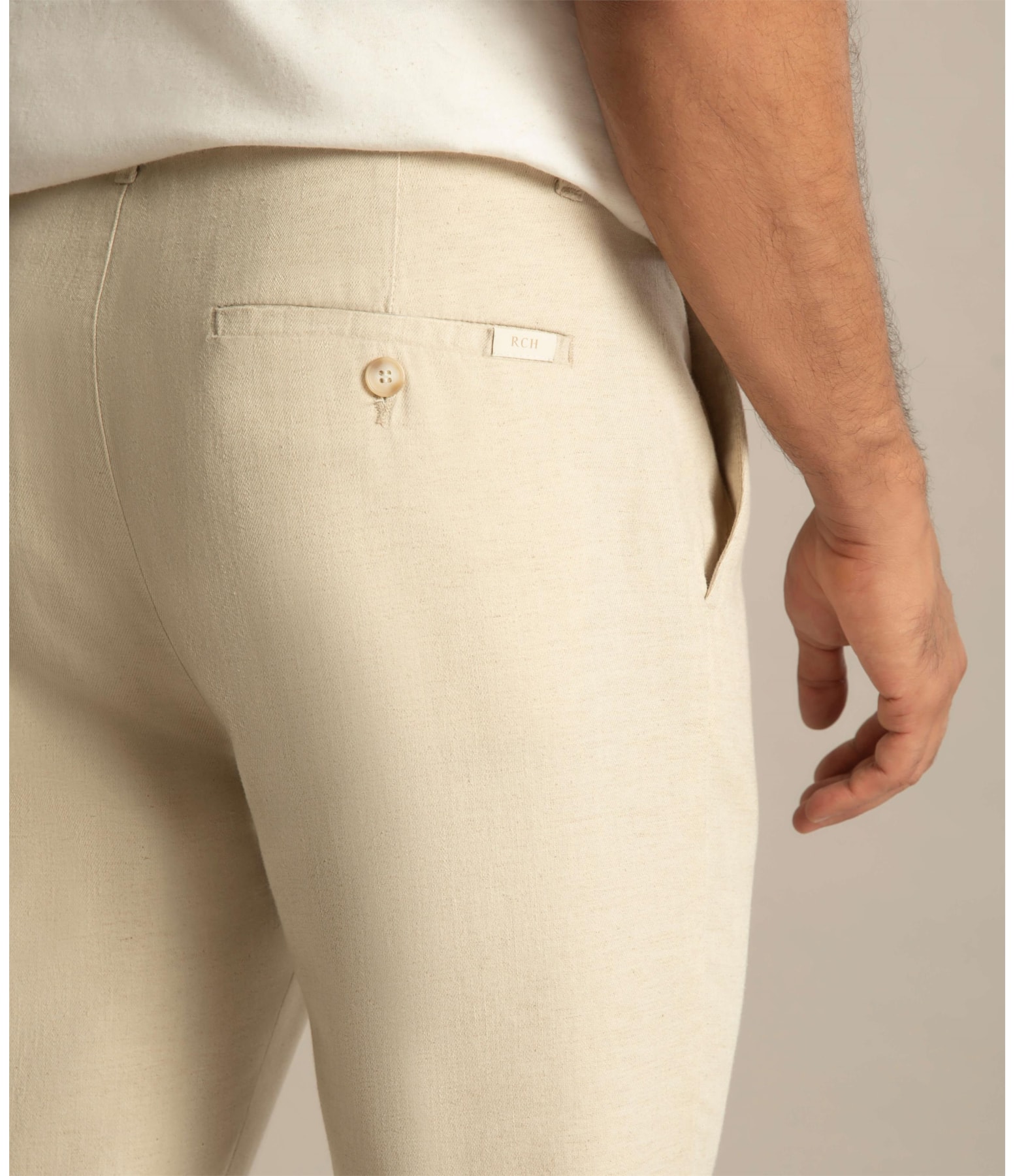 Calça Linho  Chino Lagatto Natural