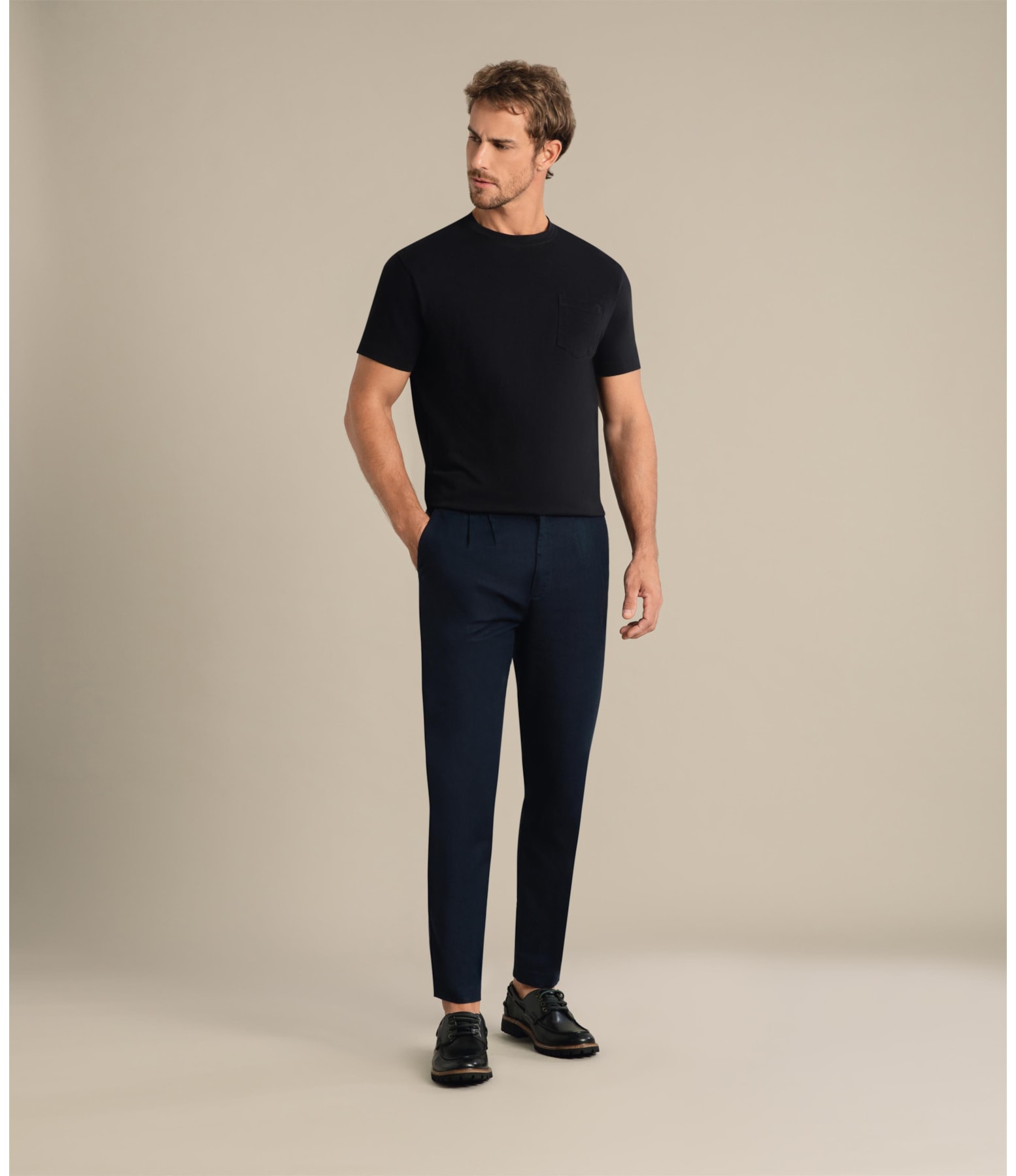 Calça Linho  Chino Linsar Marinho