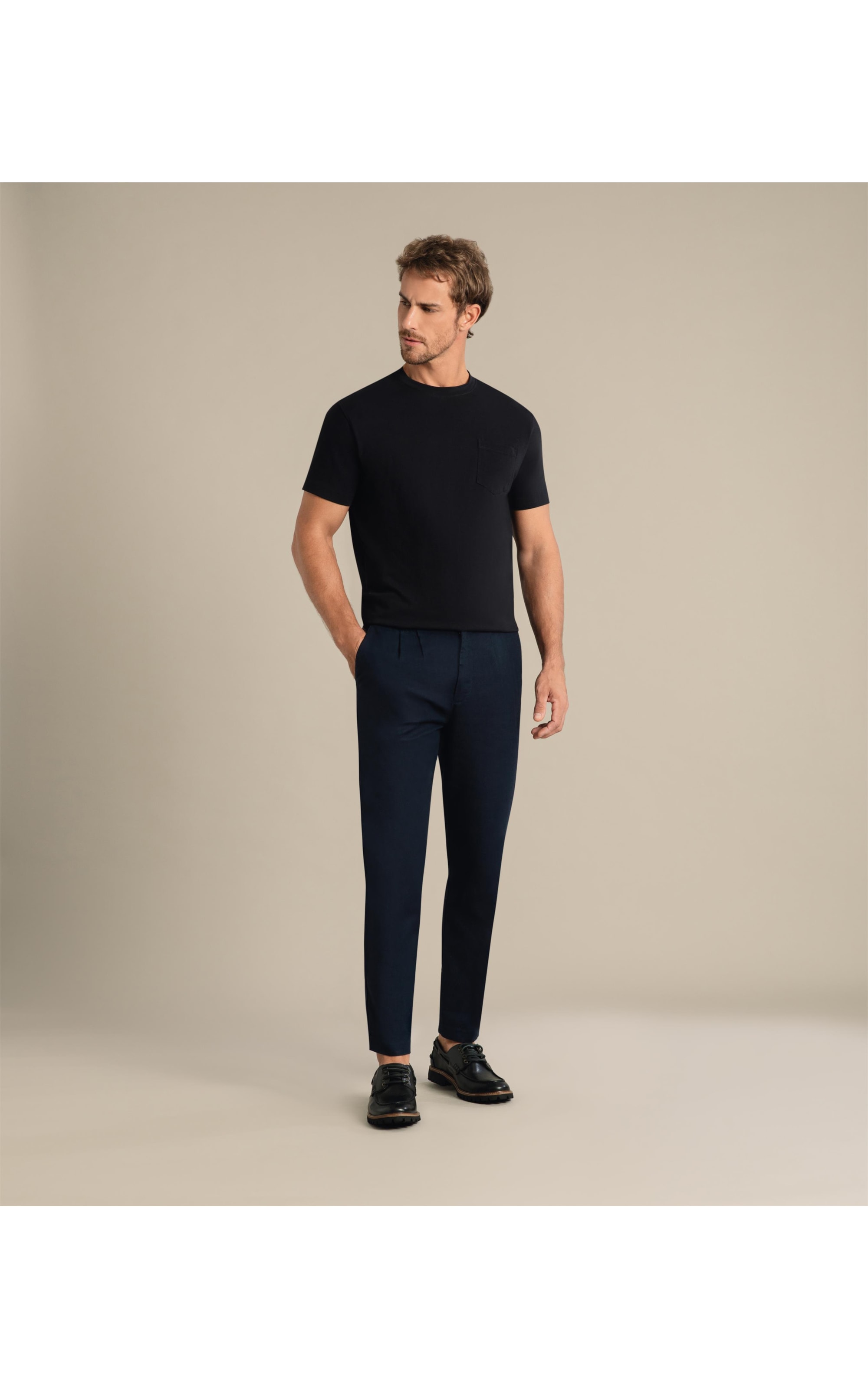Calça Linho  Chino Linsar Marinho