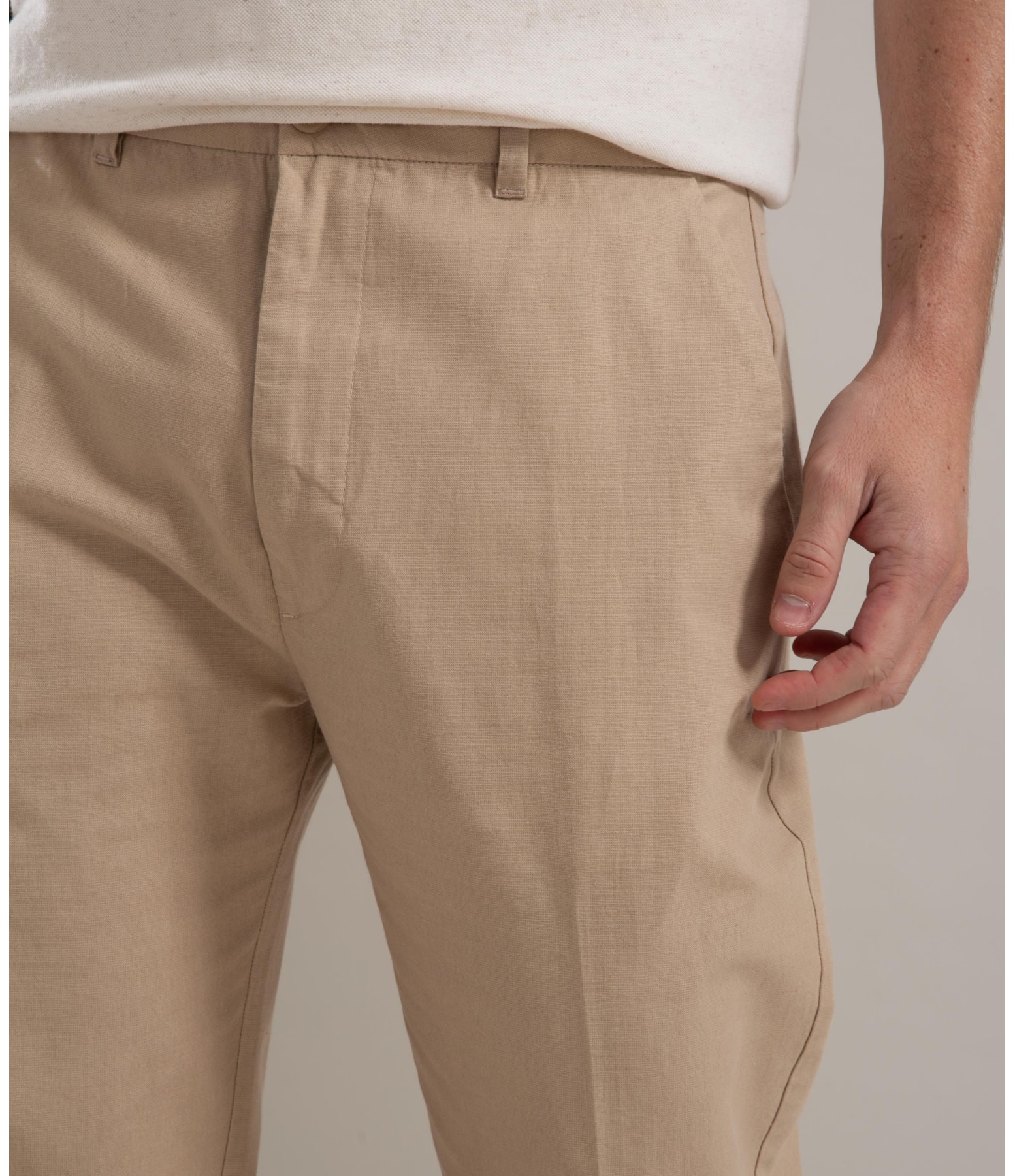 Calça Linho  Chino Liric Caqui