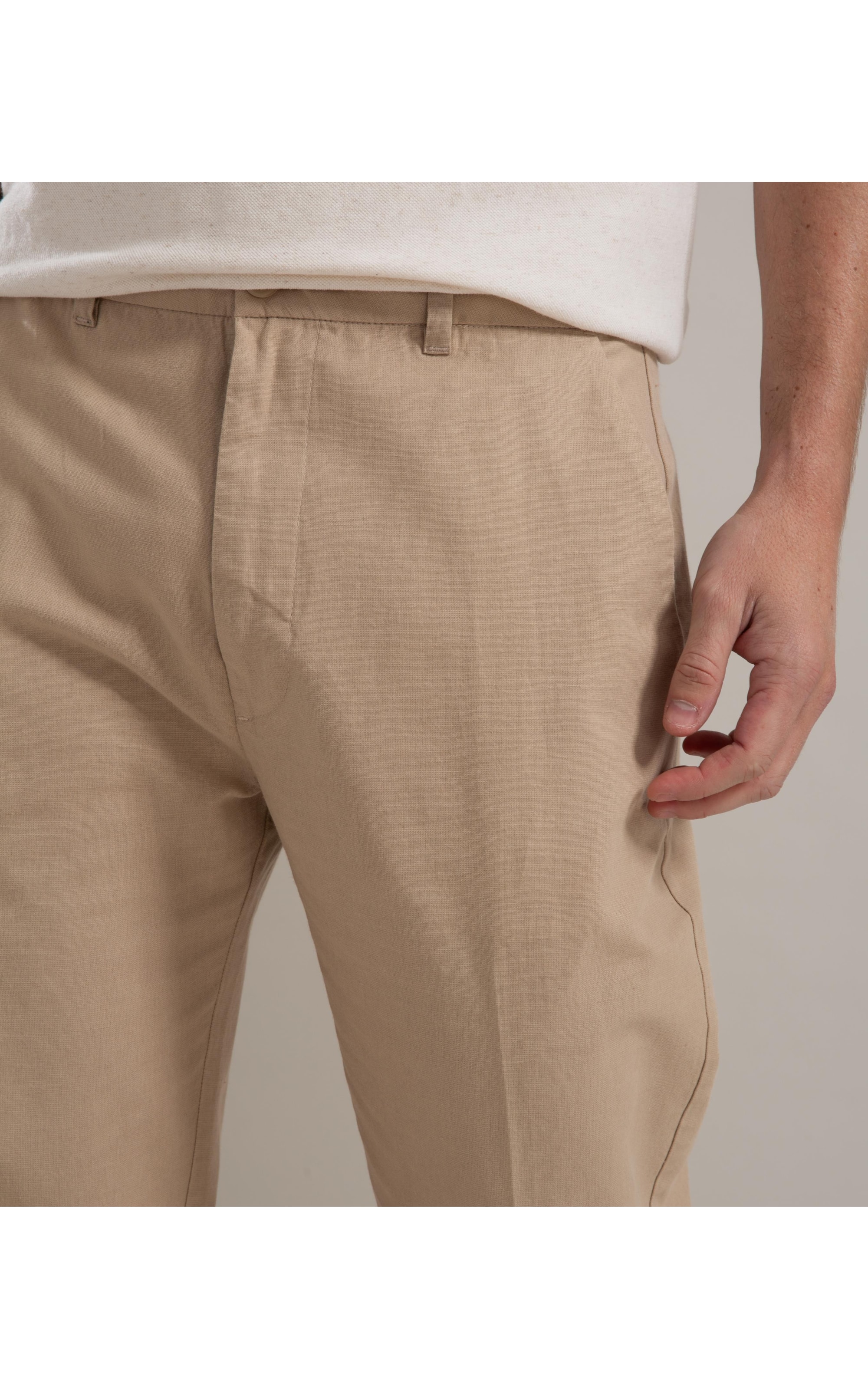 Calça Linho  Chino Liric Caqui
