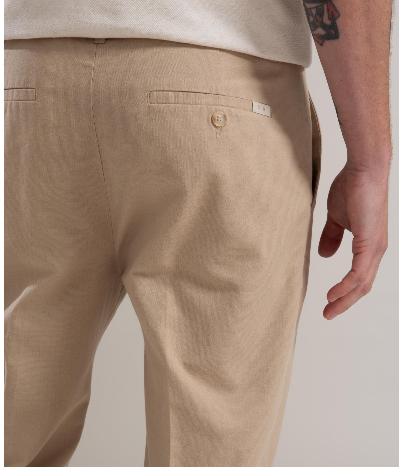 Calça Linho  Chino Liric Caqui