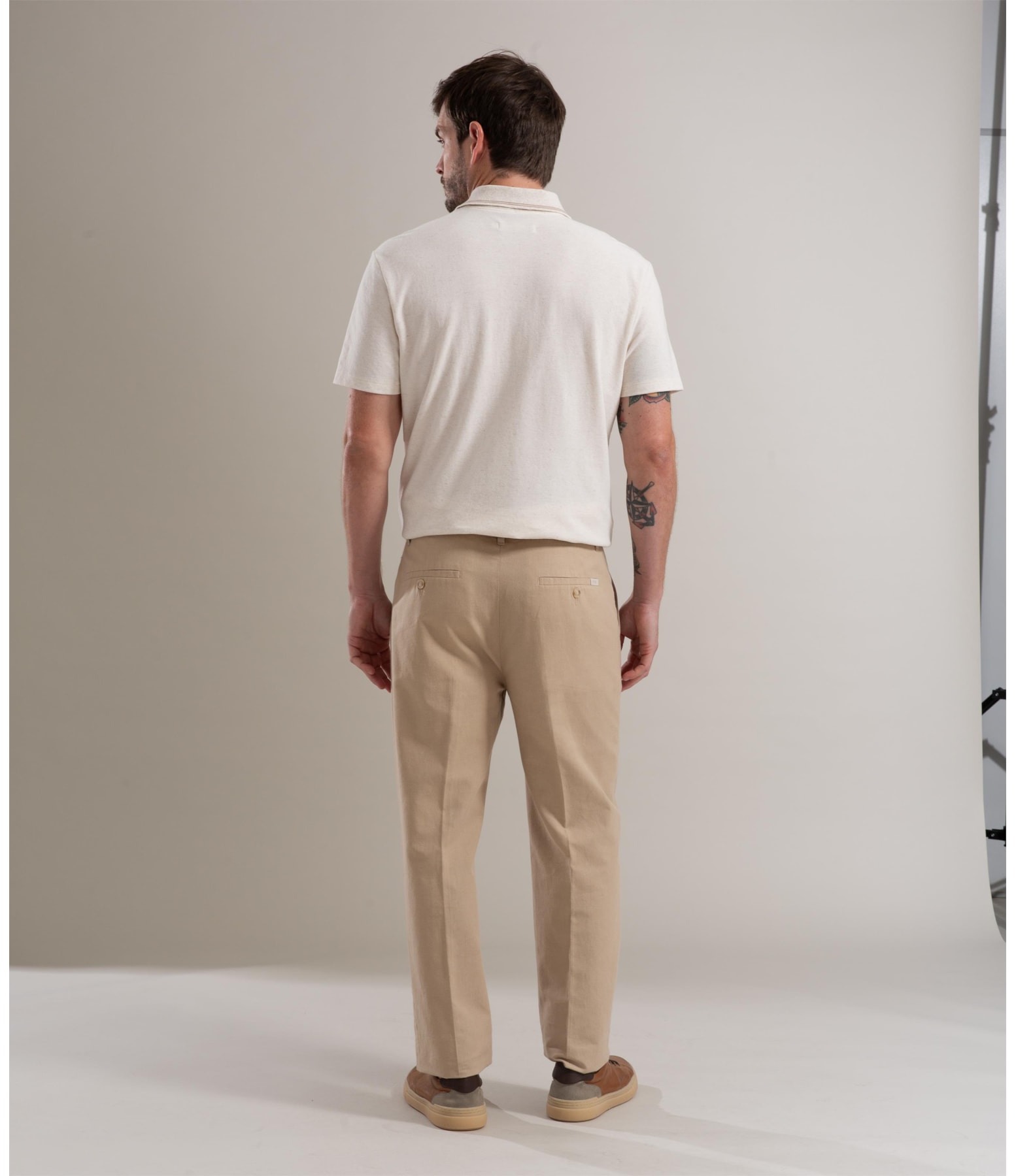 Calça Linho  Chino Liric Caqui