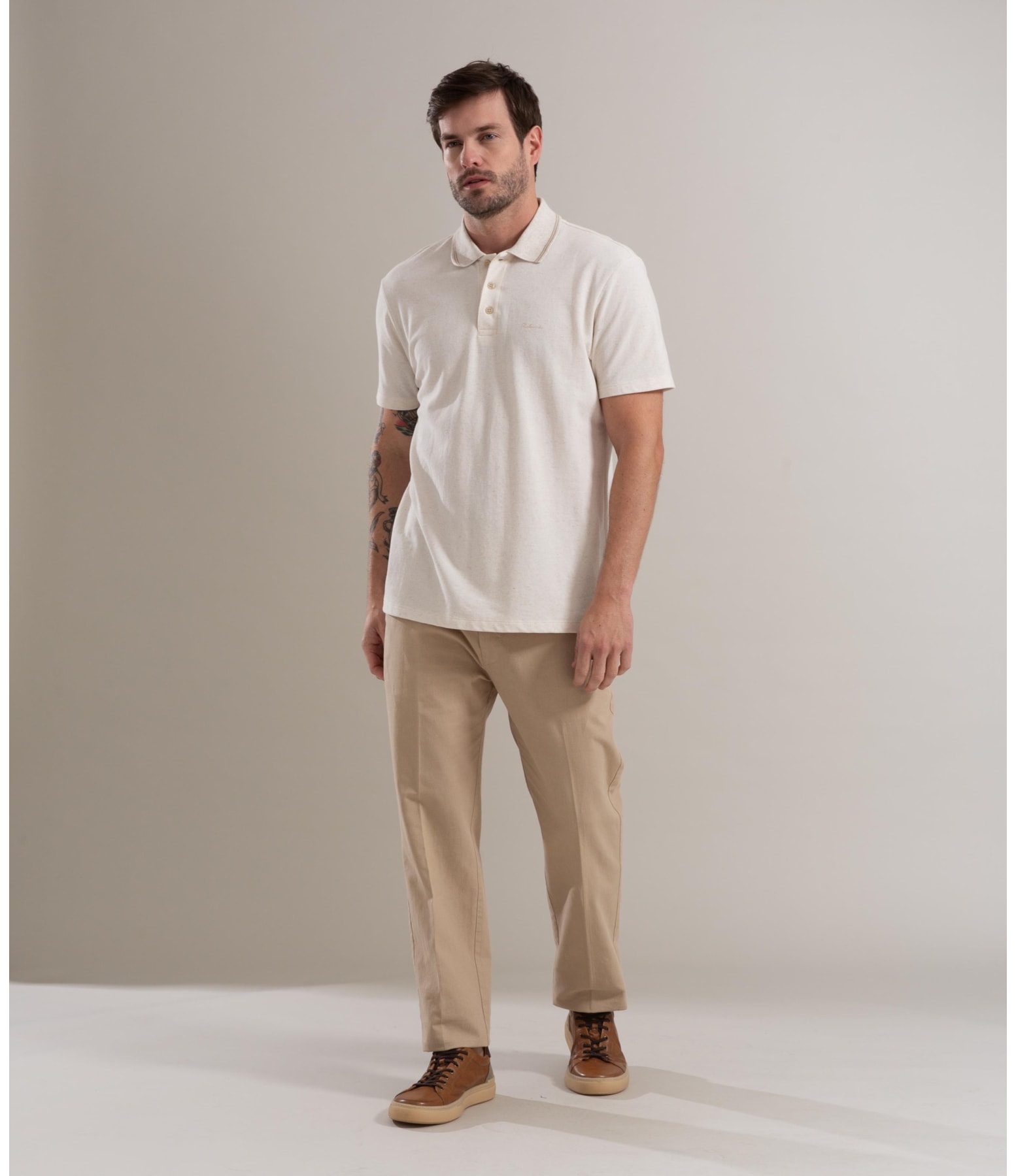 Calça Linho  Chino Liric Caqui