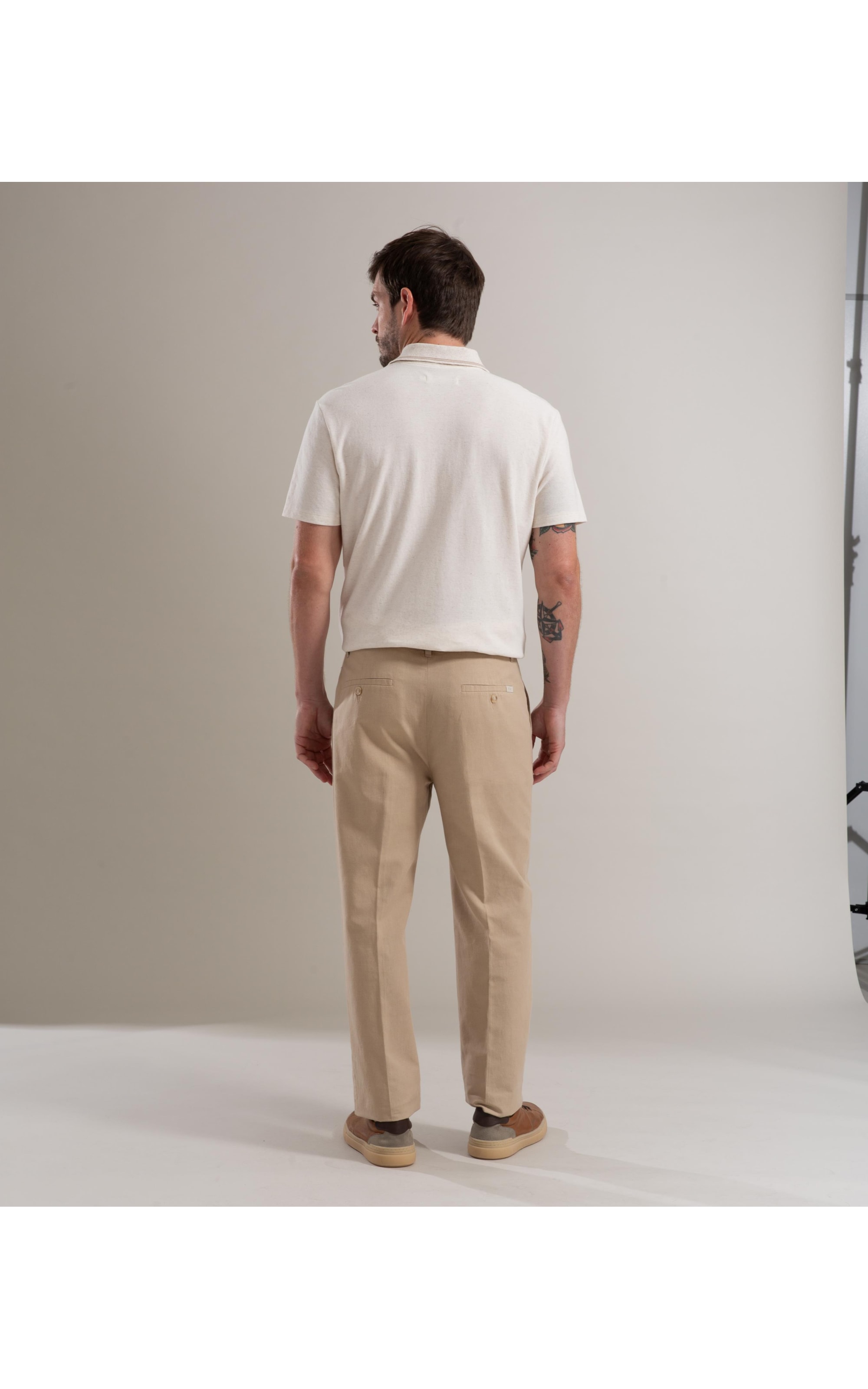 Calça Linho  Chino Liric Caqui