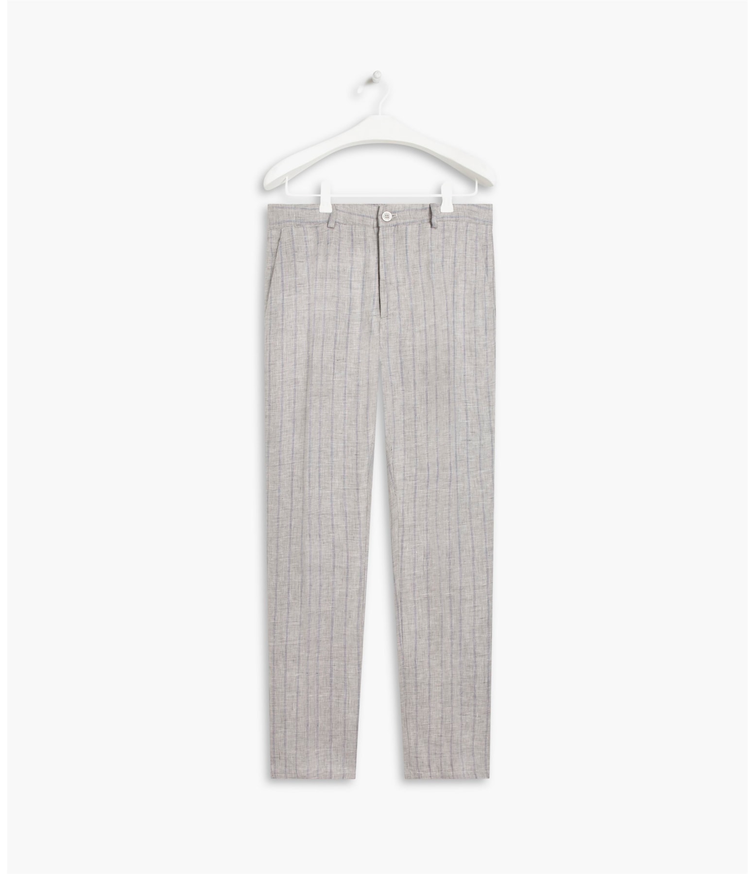 Calça Linho  Chino Stripes Silver Gray