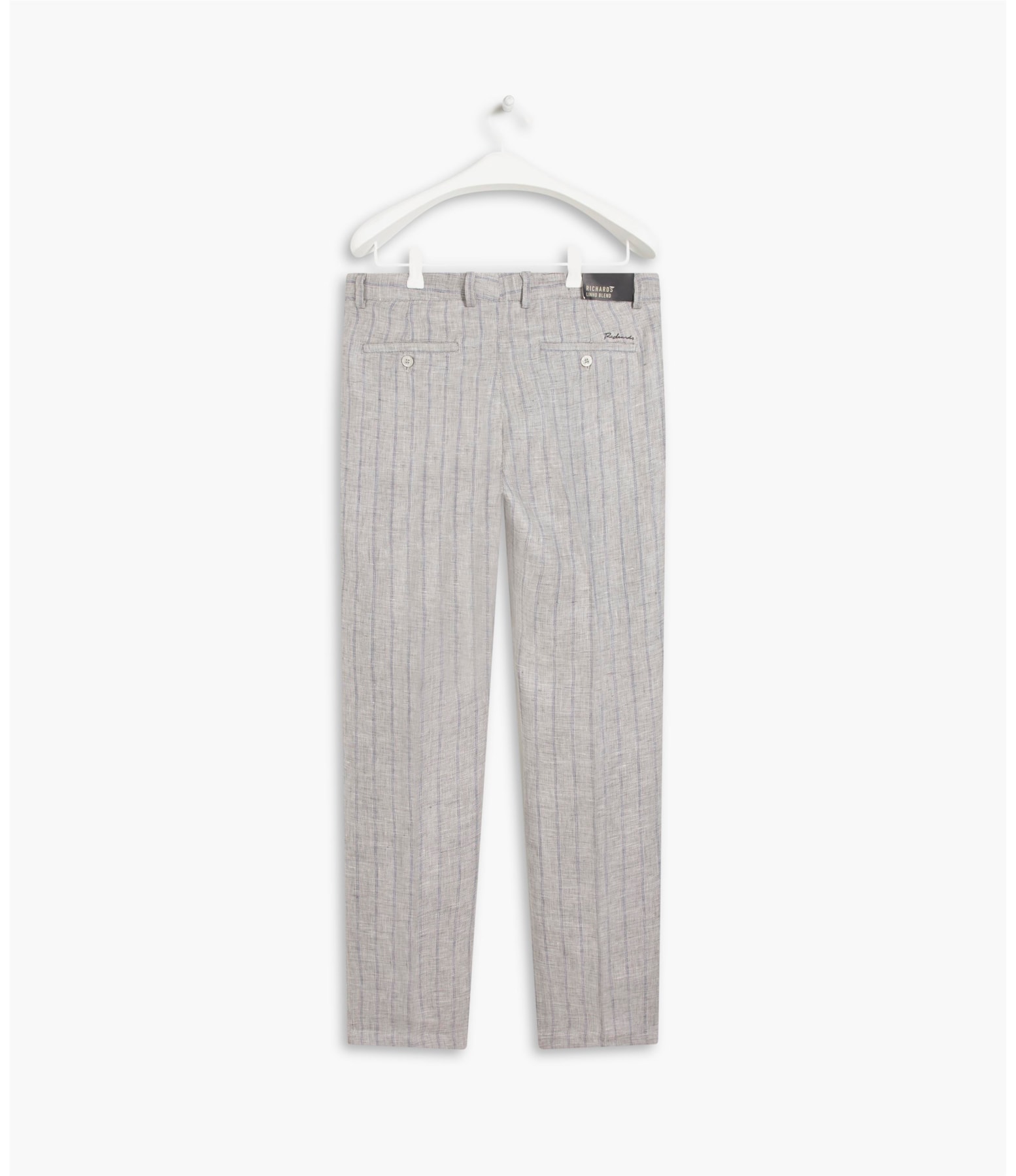Calça Linho  Chino Stripes Silver Gray