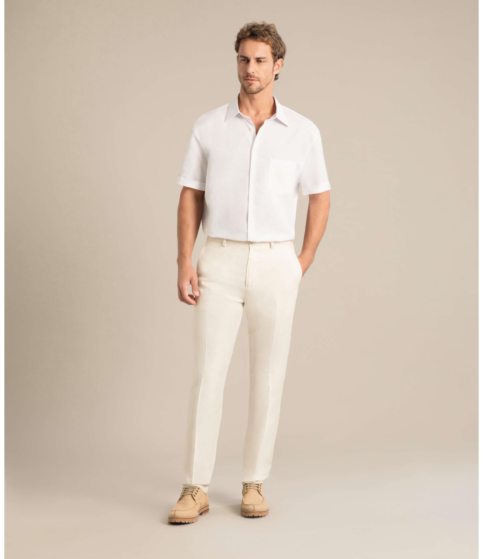 Calça Linho  Chino Tolit Natural