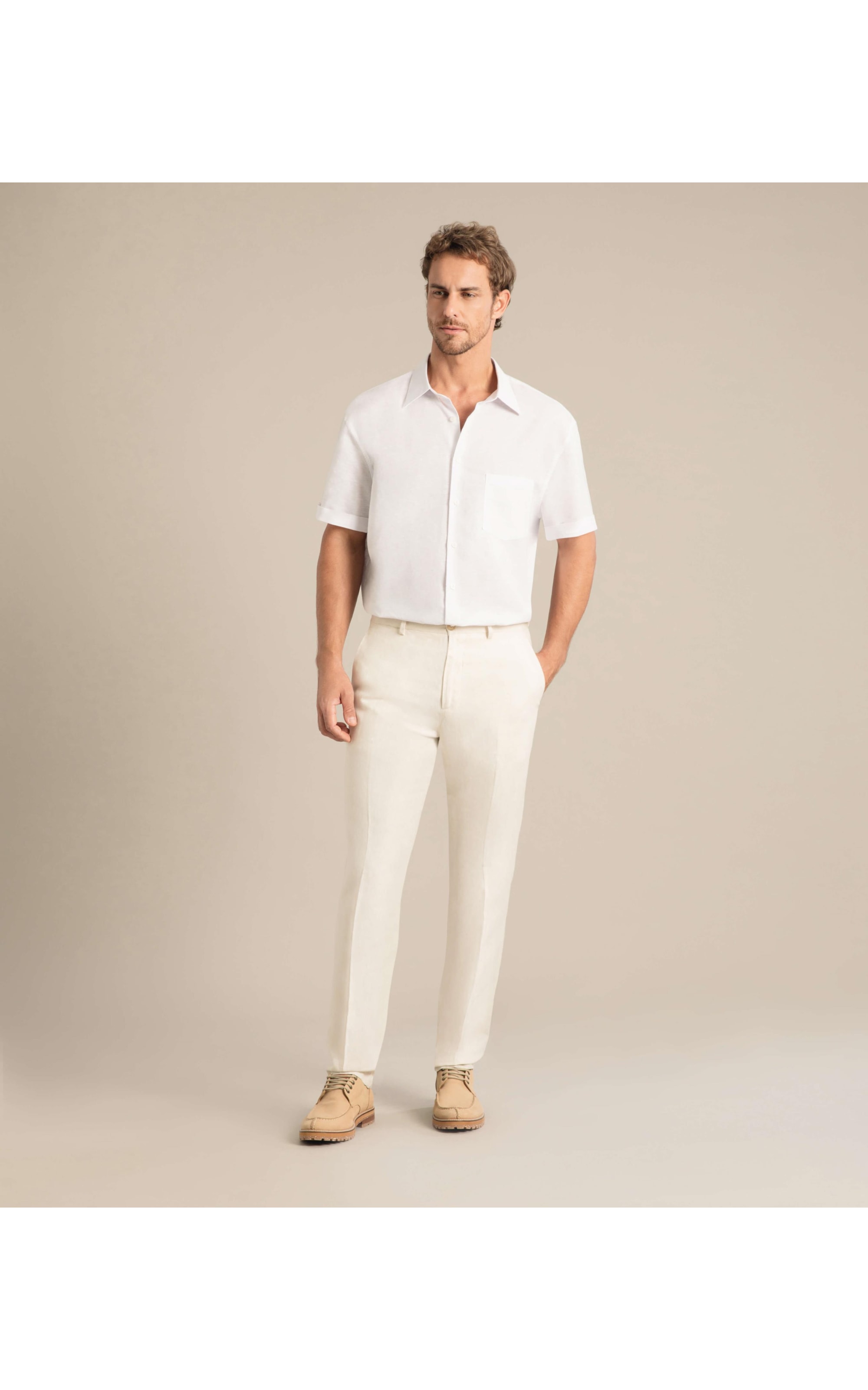 Calça Linho  Chino Tolit Natural