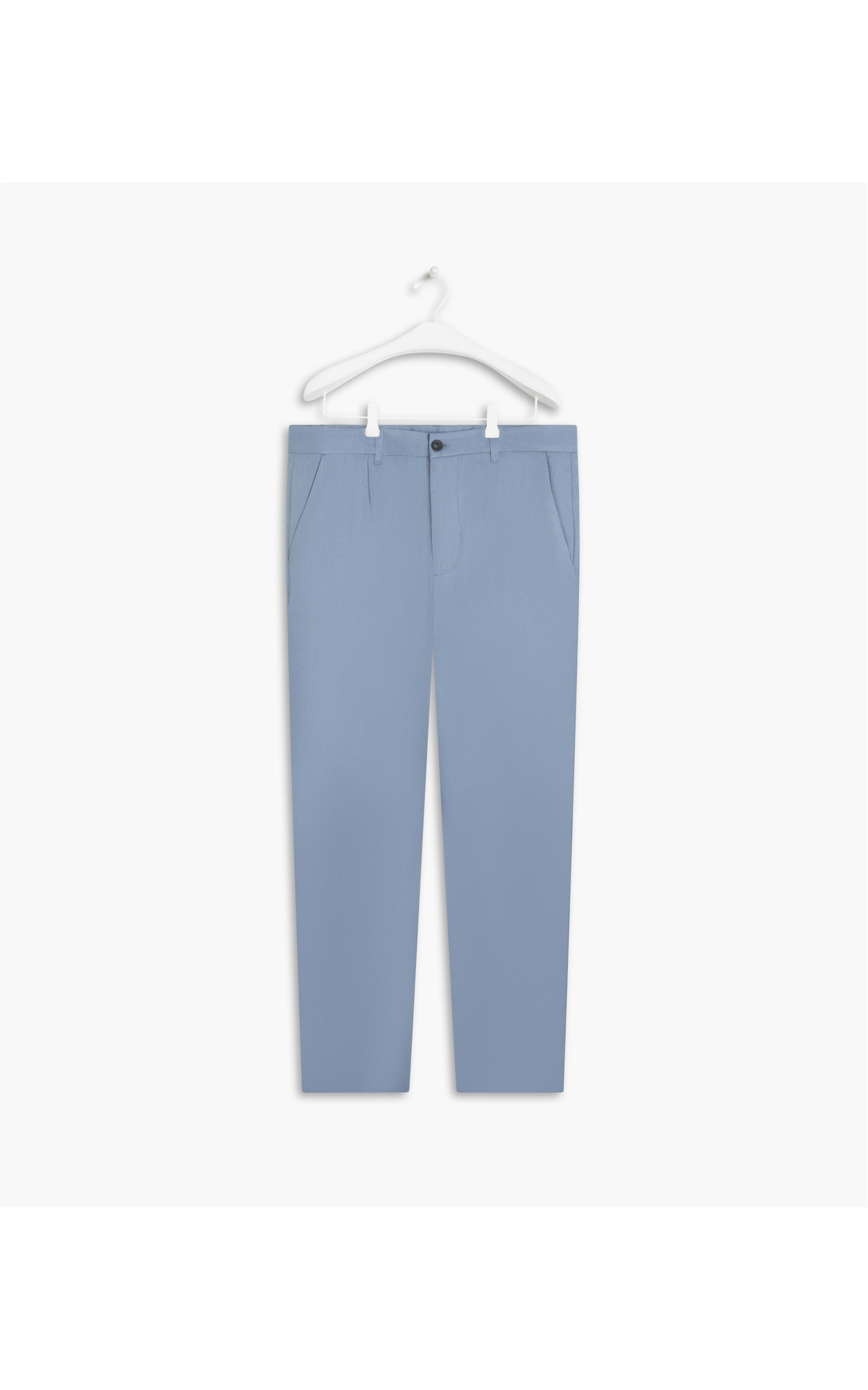 Calça Linho  Chino Tolit Pregas Classic Azul Seco