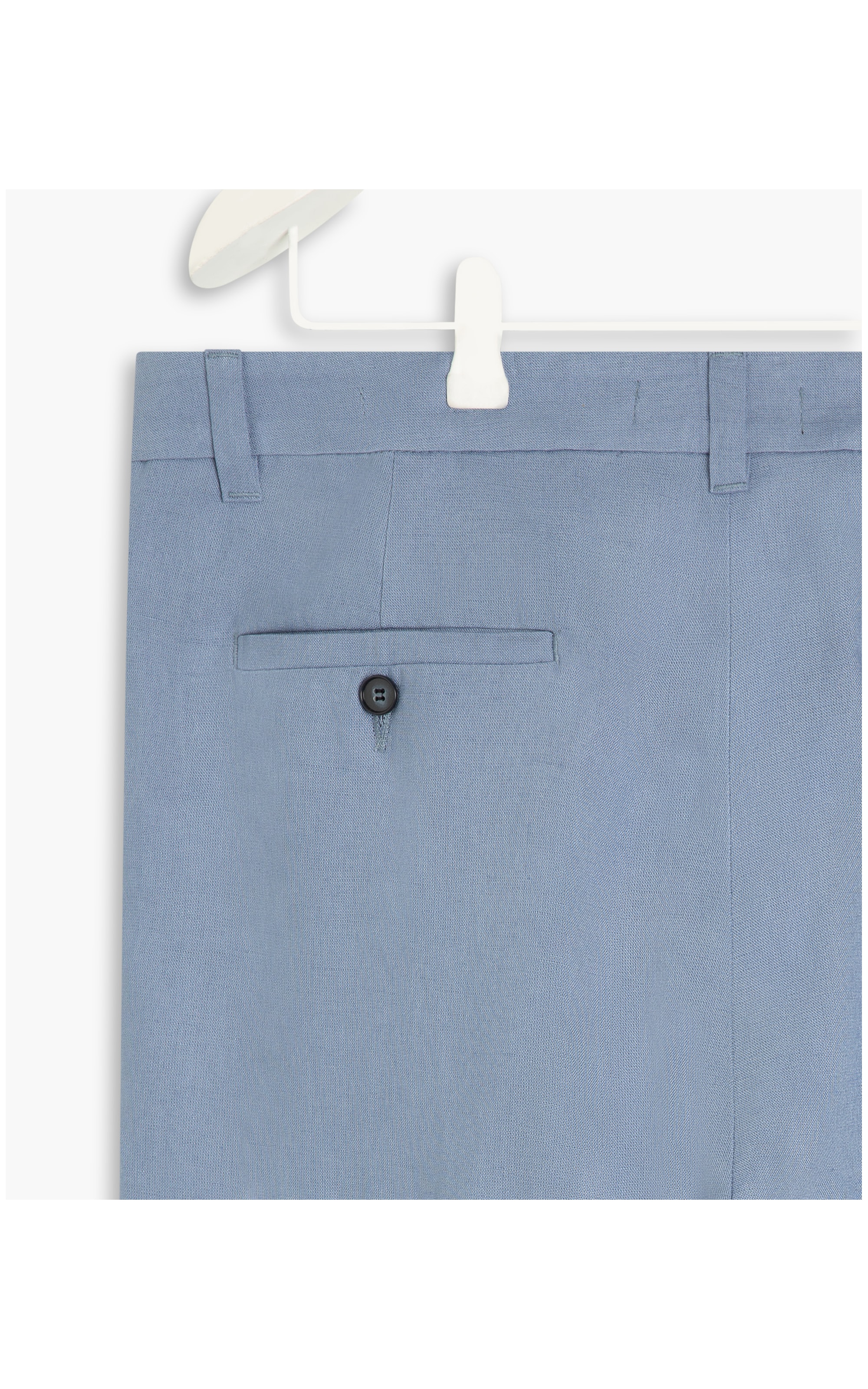 Calça Linho  Chino Tolit Pregas Classic Azul Seco