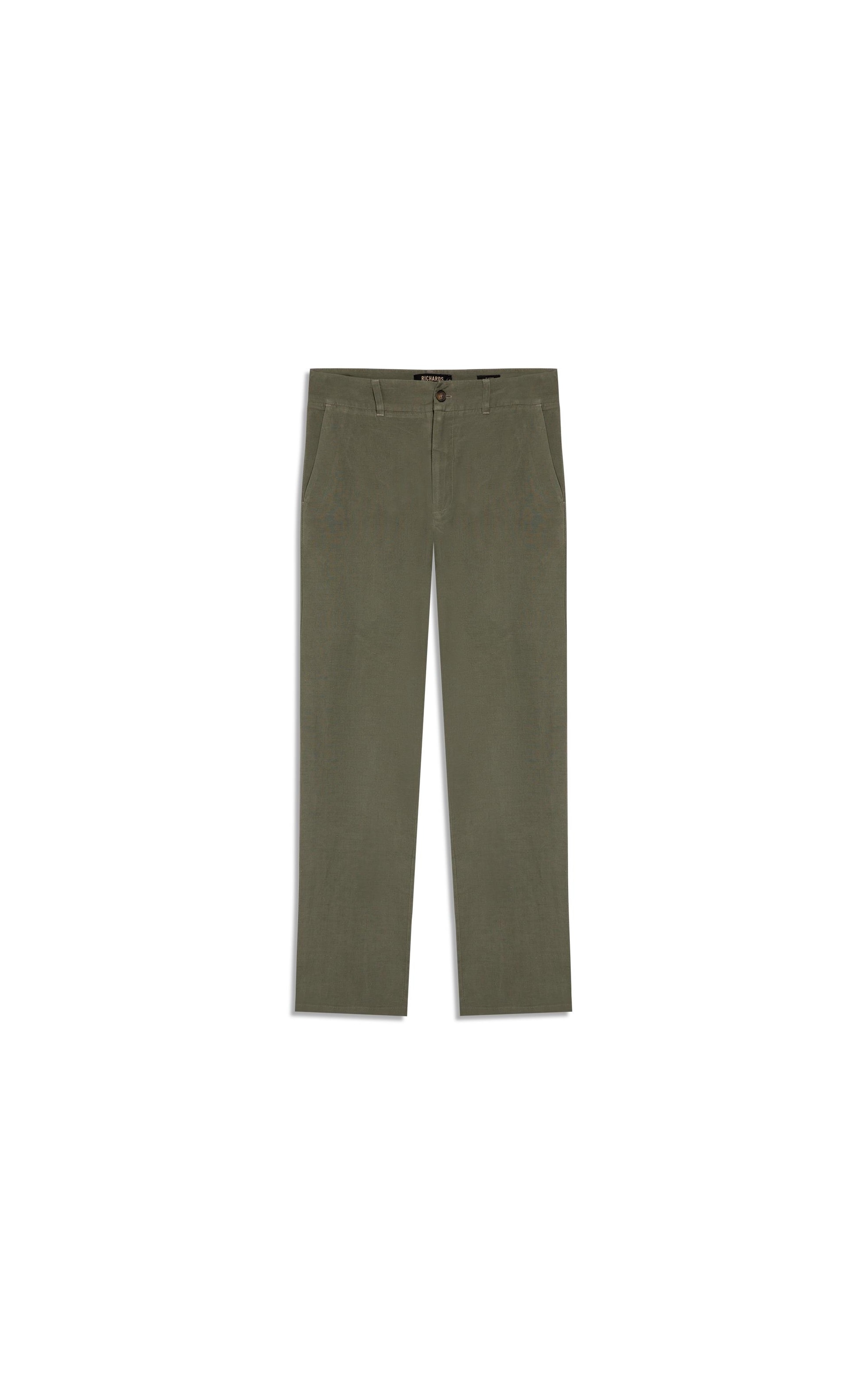 Calça Linho  Chino Tolit Verde Militar