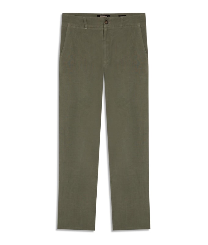 Calça Linho  Chino Tolit Verde Militar
