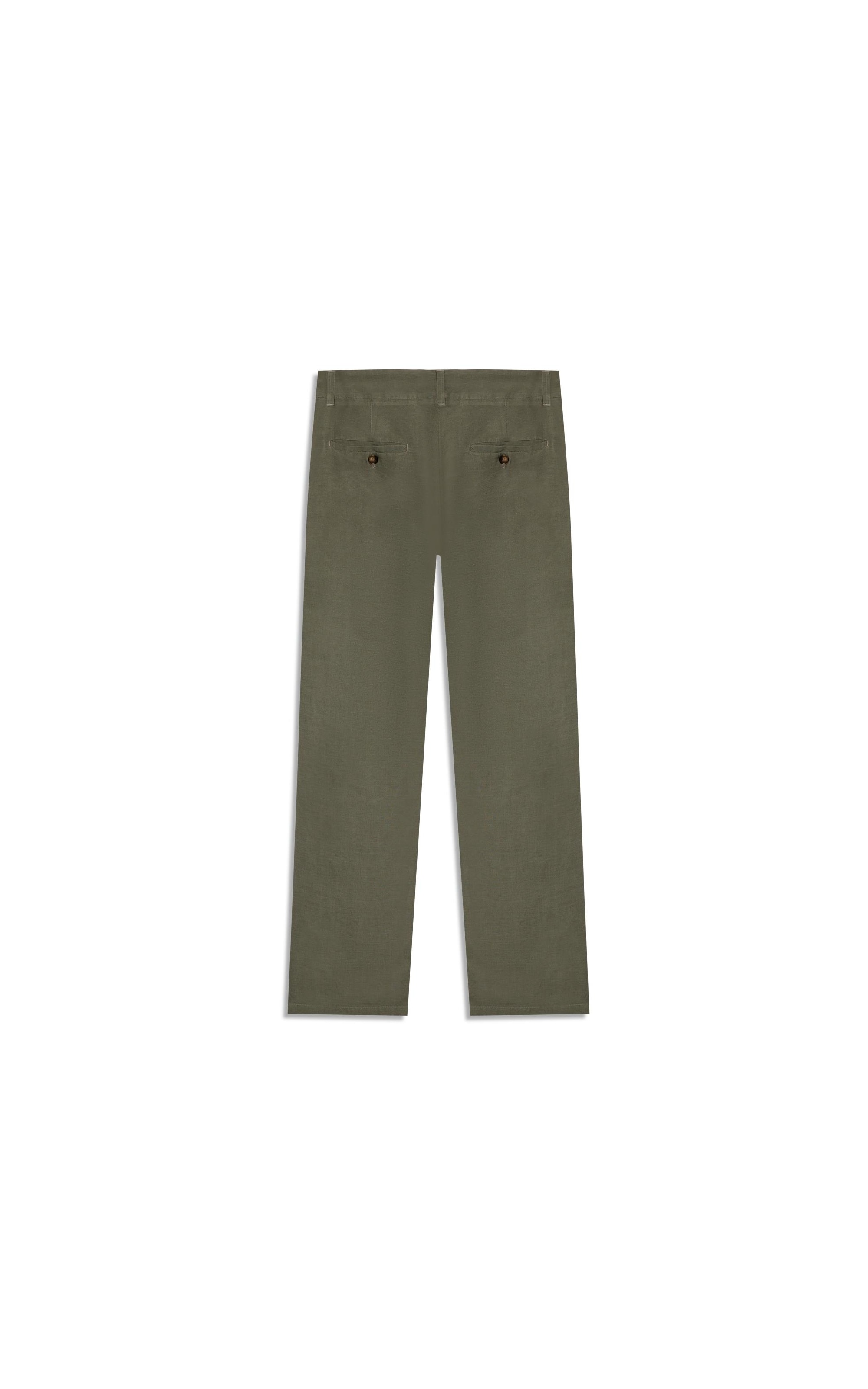 Calça Linho  Chino Tolit Verde Militar