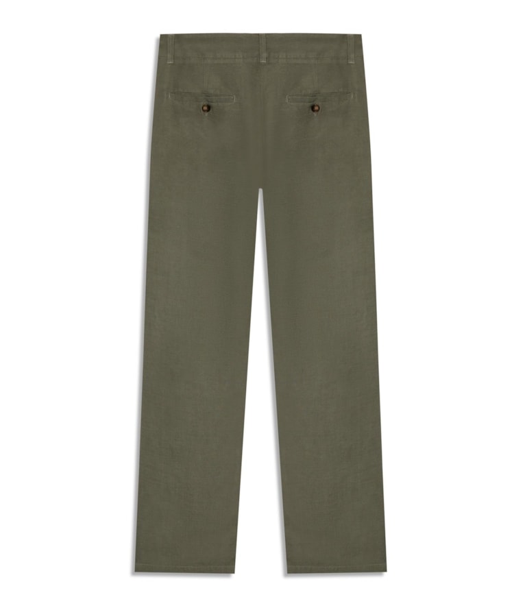 Calça Linho  Chino Tolit Verde Militar